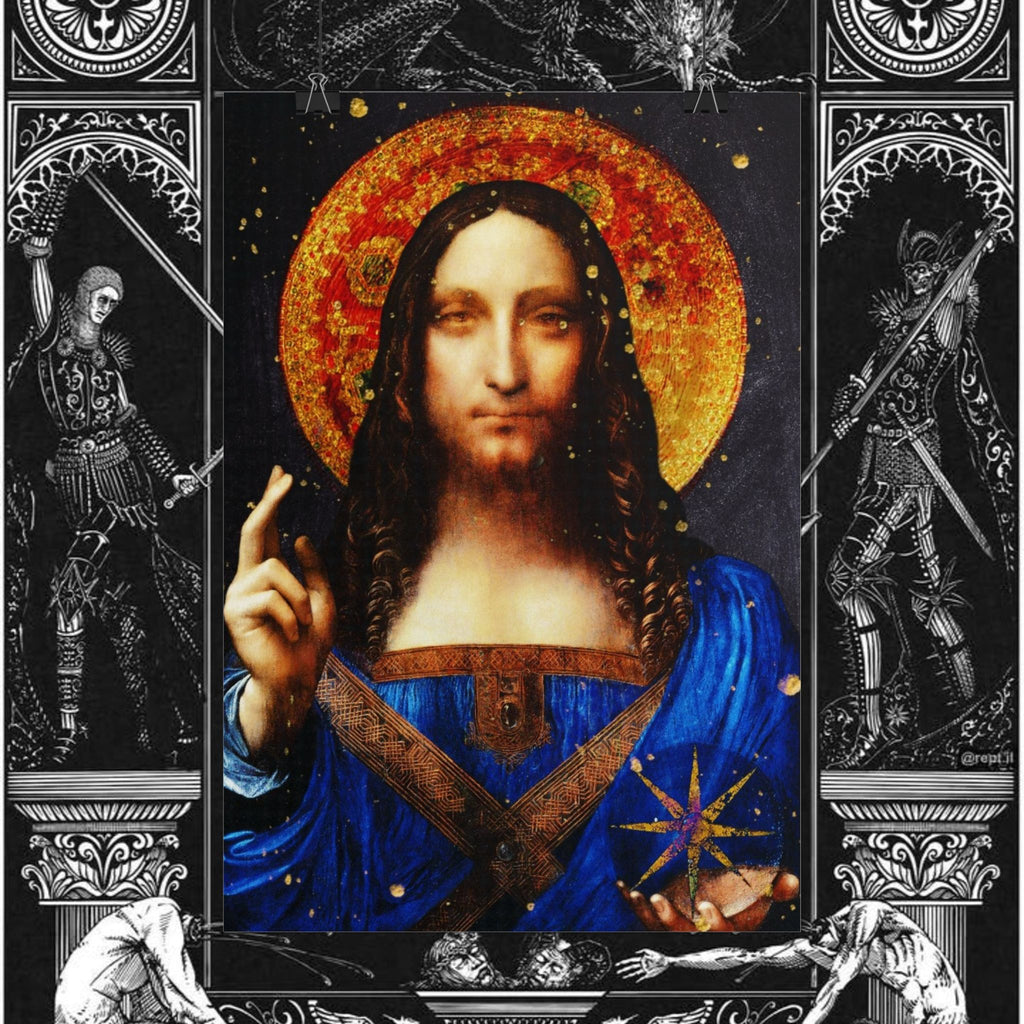 Leonardo da Vinci's Salvator Mundi Remixed Fine Art Print
