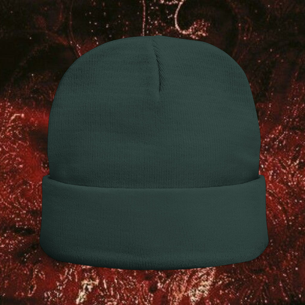 Gold Laurel Knit Beanie with Embroidered Laurel Wreath, Winter Accessory, Cozy Gift for Him/Her, Fall/Winter Fashion, Casual Headwear