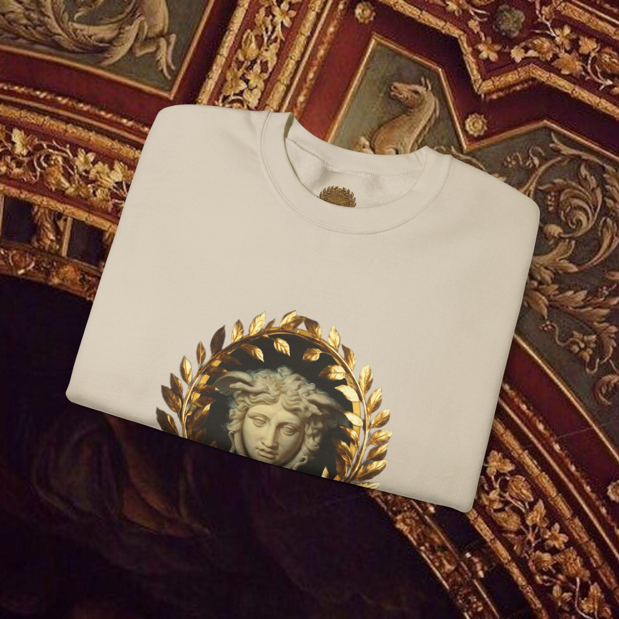 Medusa's Gaze Classical Inspired Mythology Unisex Heavy Blend Crewneck Graphic Sweatshirt