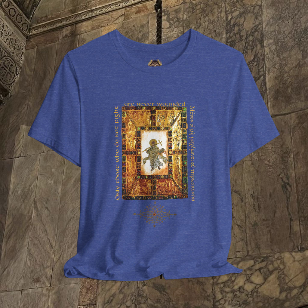 The Scholar's Manuscript Byzantine Inspired Medieval Cotton Graphic T-Shirt