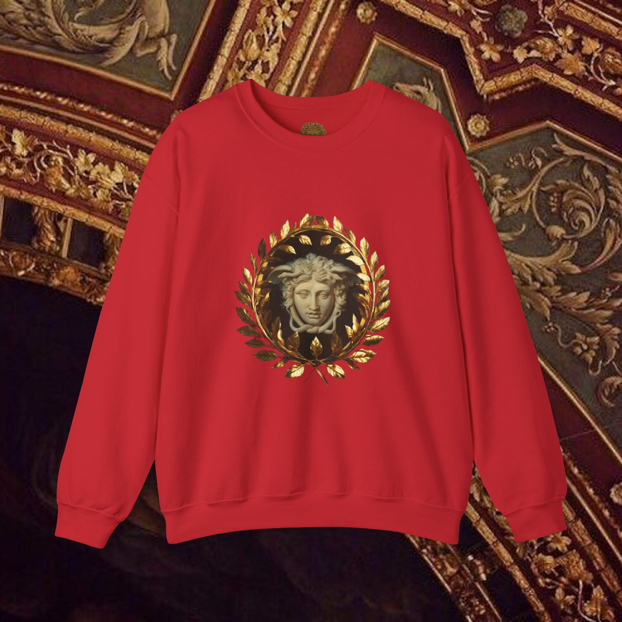 Medusa's Gaze Classical Inspired Mythology Unisex Heavy Blend Crewneck Graphic Sweatshirt