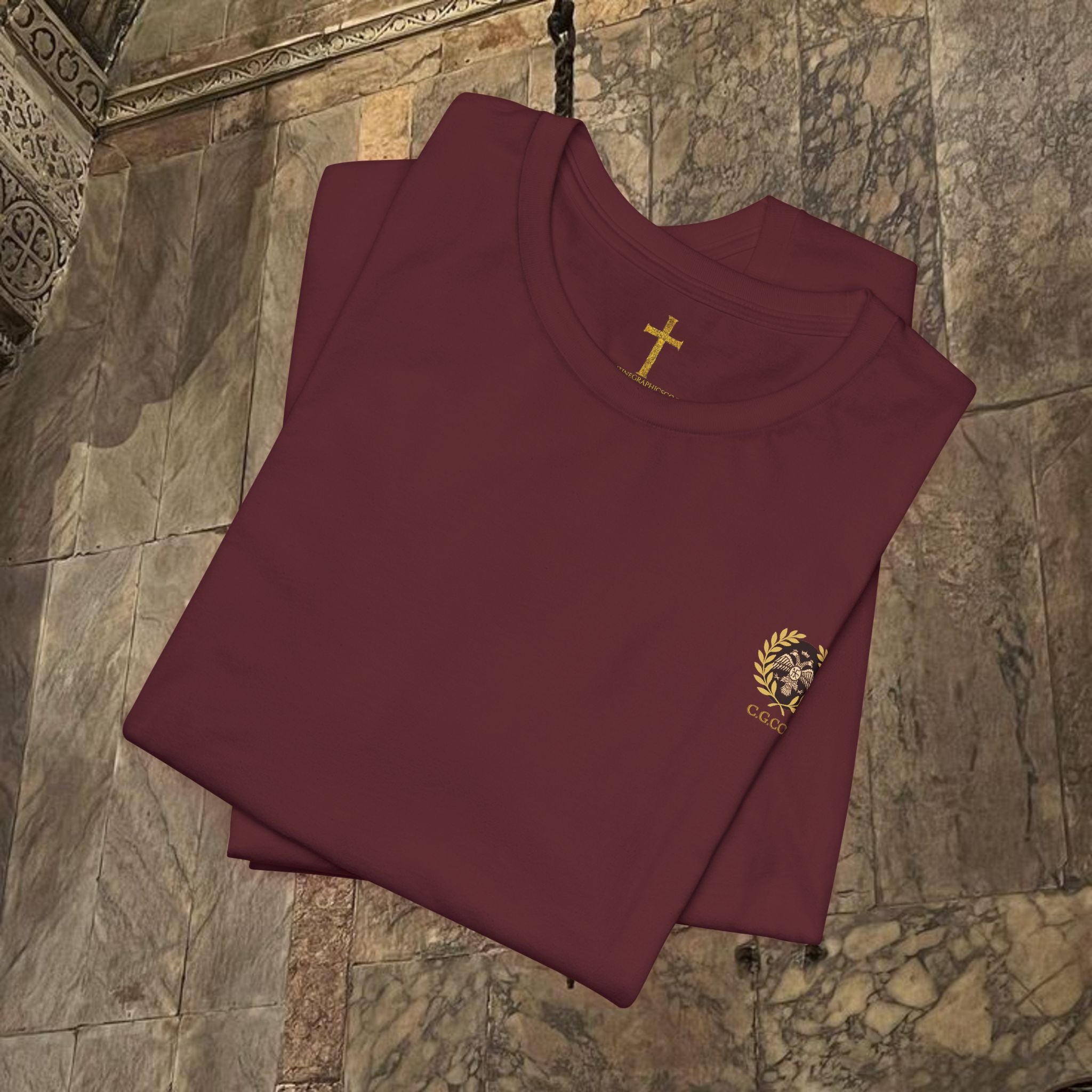The Last Great Emperor Byzantine Inspired Cotton Graphic T-shirt Back Version