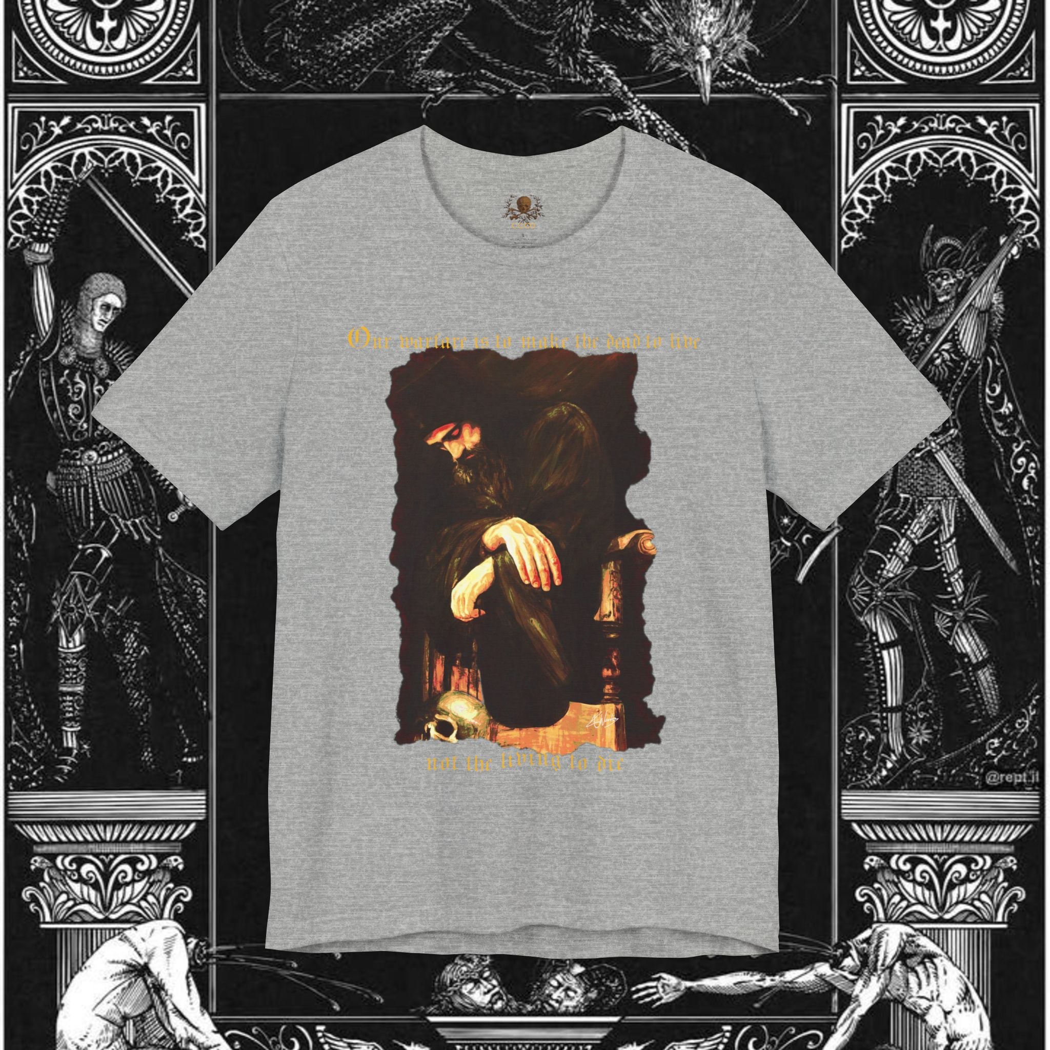 Man's Memento Medieval Fantasy Graphic T Shirt