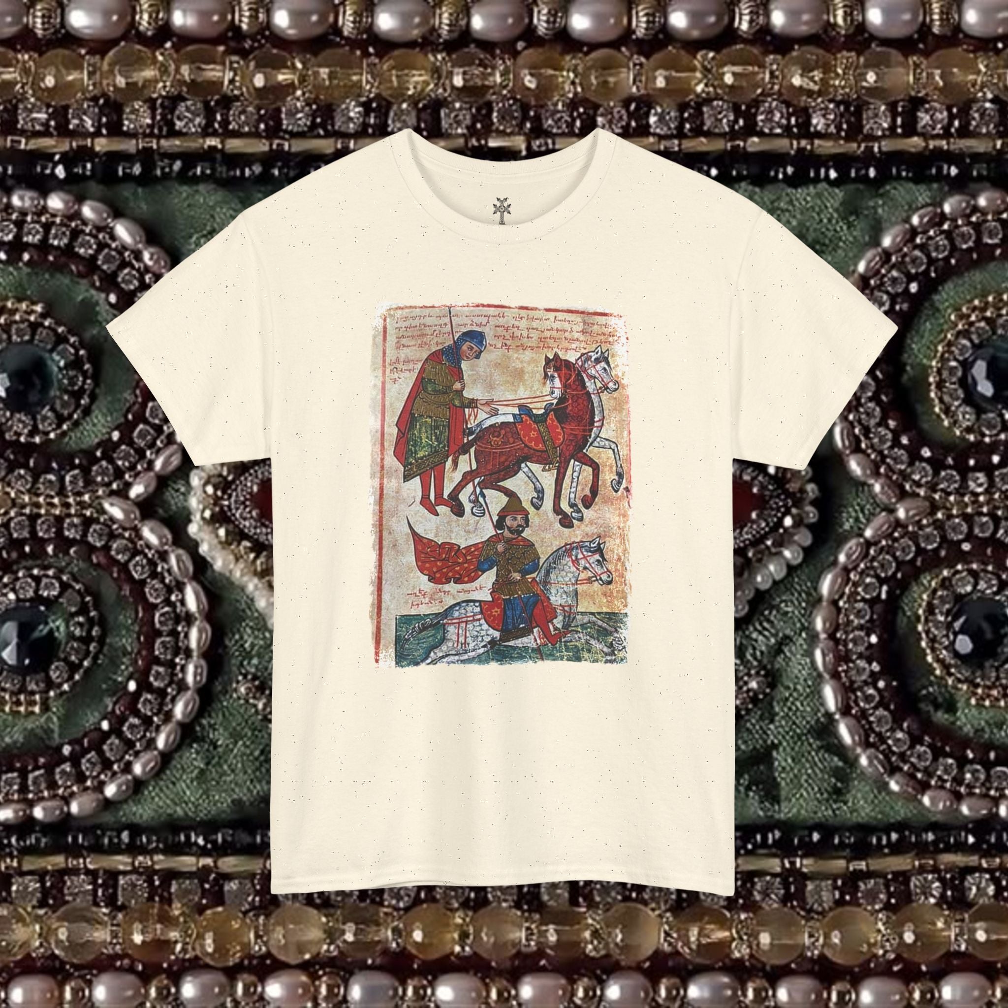 Ancient Armenian Manuscript Art T-Shirt - Sacred Heritage Design