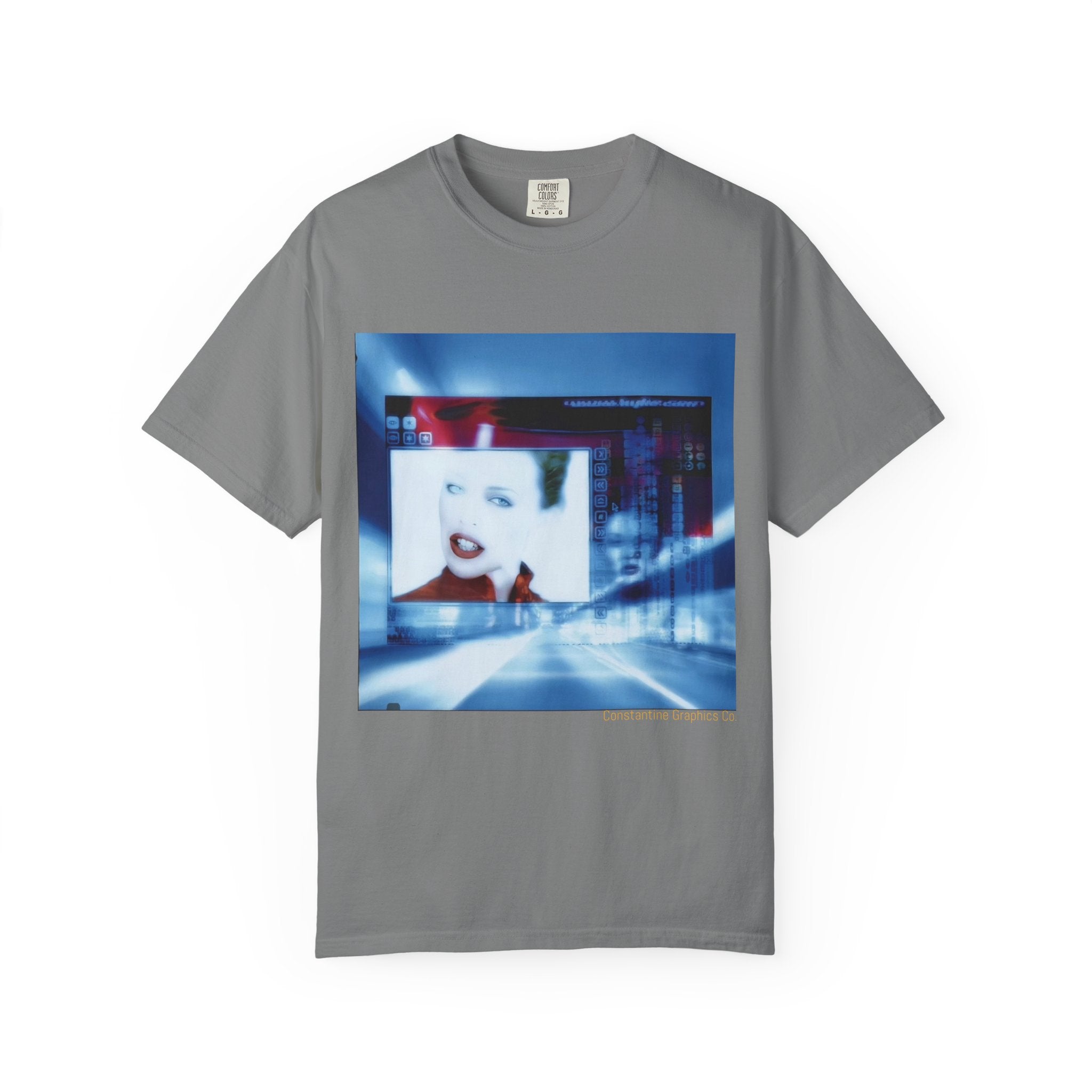 Digital Pop Up Cyber Y2K Graphic T-Shirt