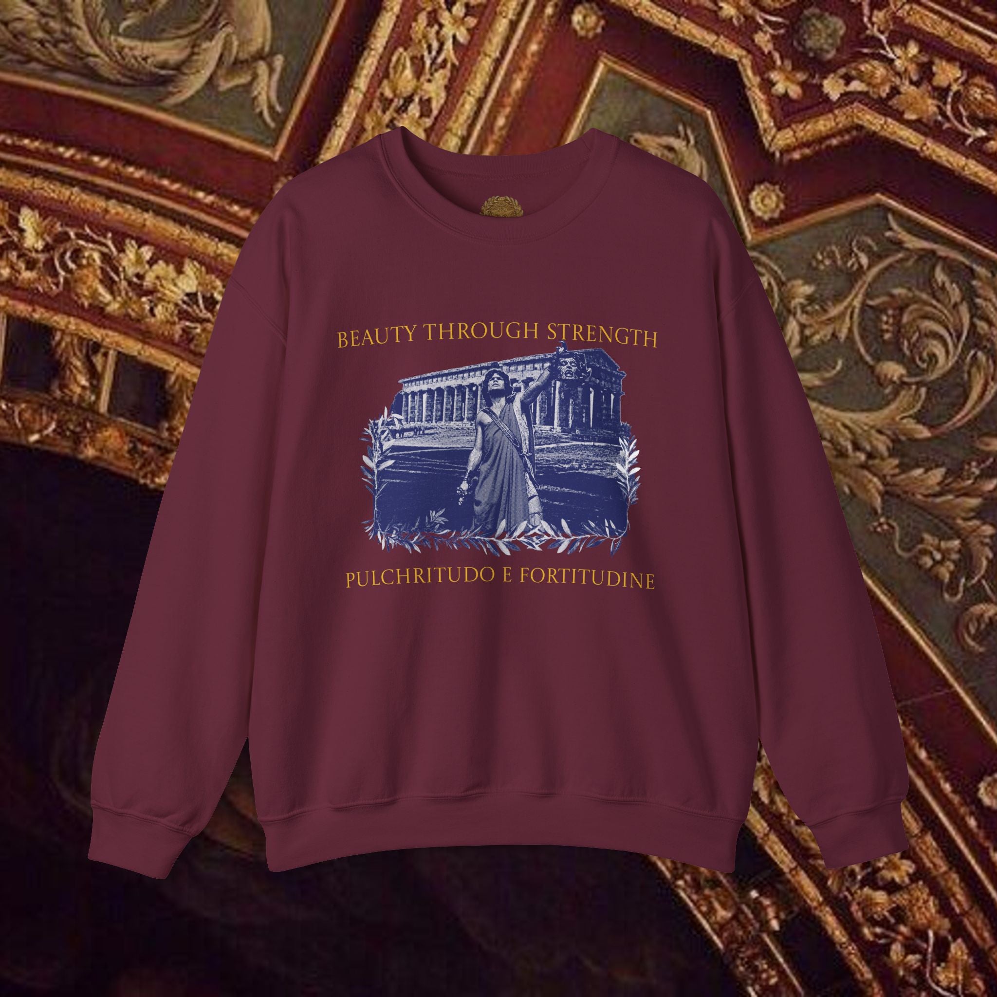 The Hero's Victory Classically-Themed Cotton Graphic T Sweatshirt