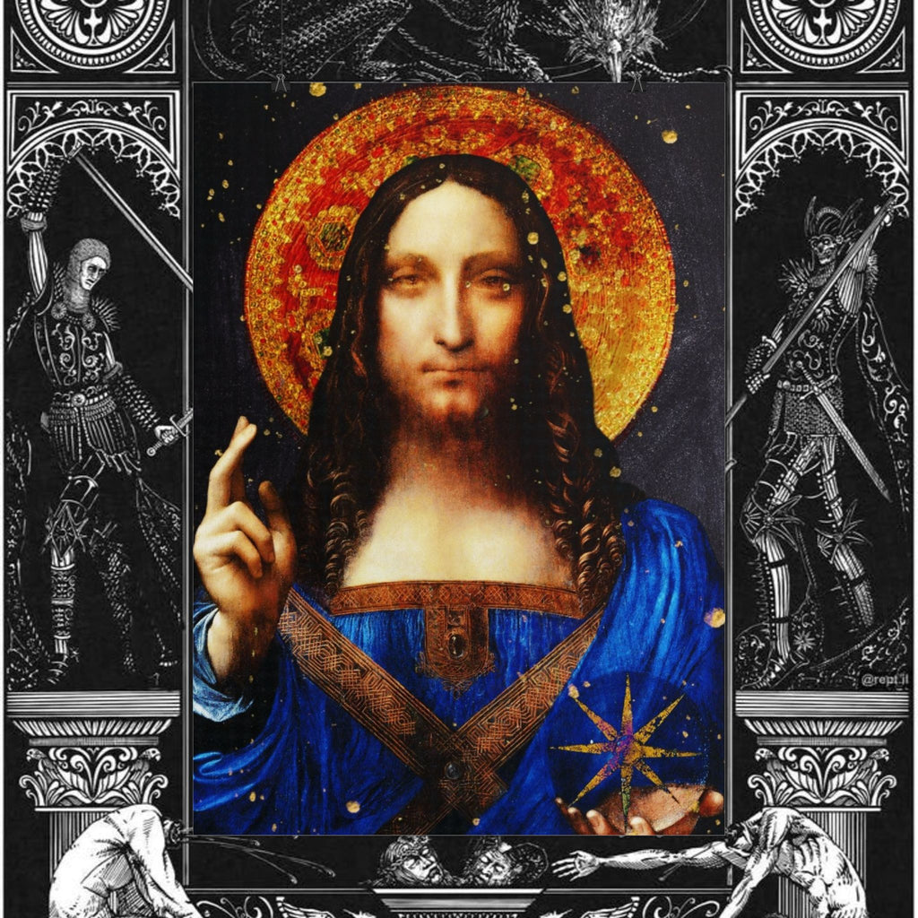 Leonardo da Vinci's Salvator Mundi Remixed Fine Art Print