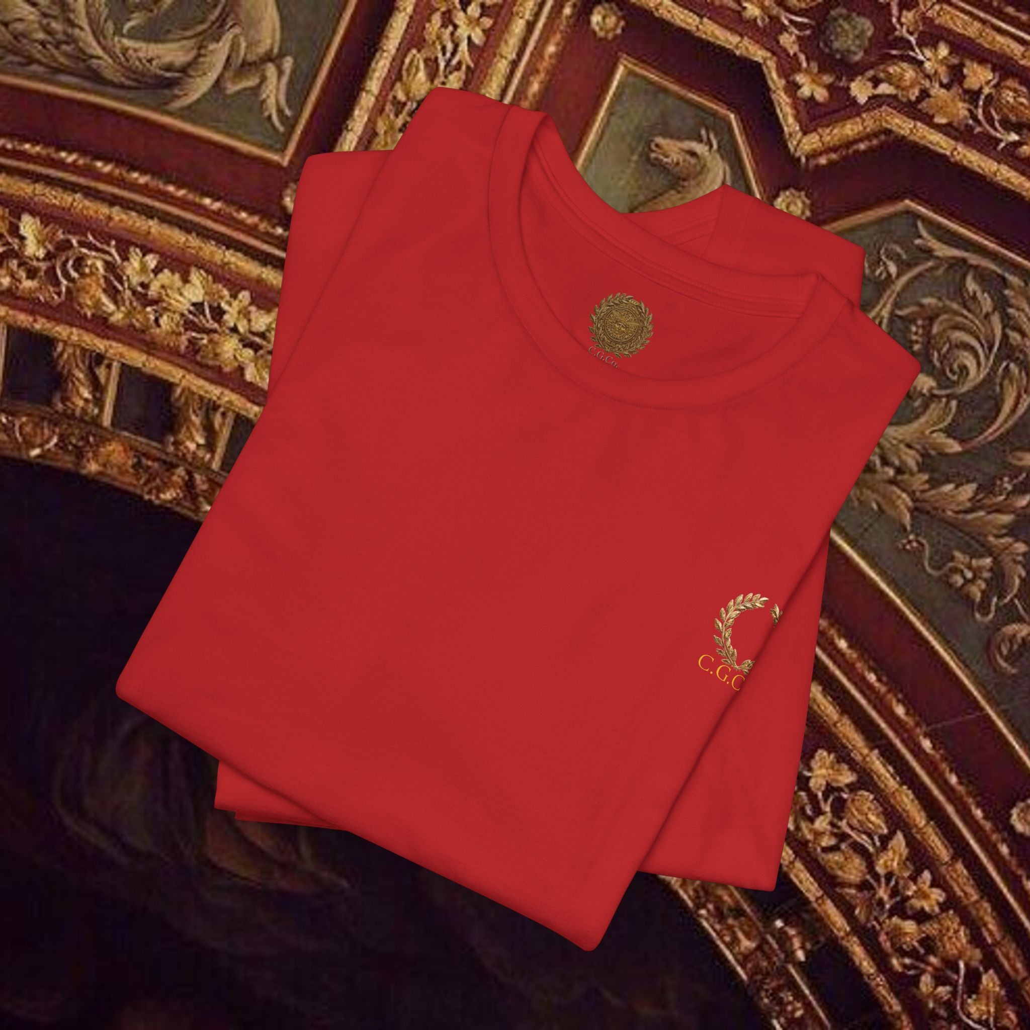 Guardian of the Temple Classically- Inspired Cotton Graphic T Shirt Back Version