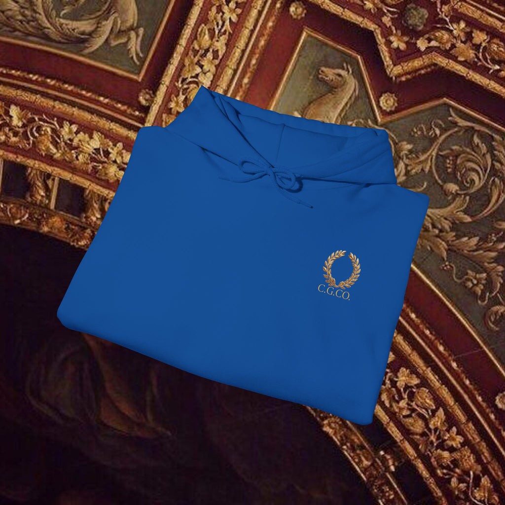 The Goddess's Protection Classically-Inspired Cotton Graphic Hoodie Back Version