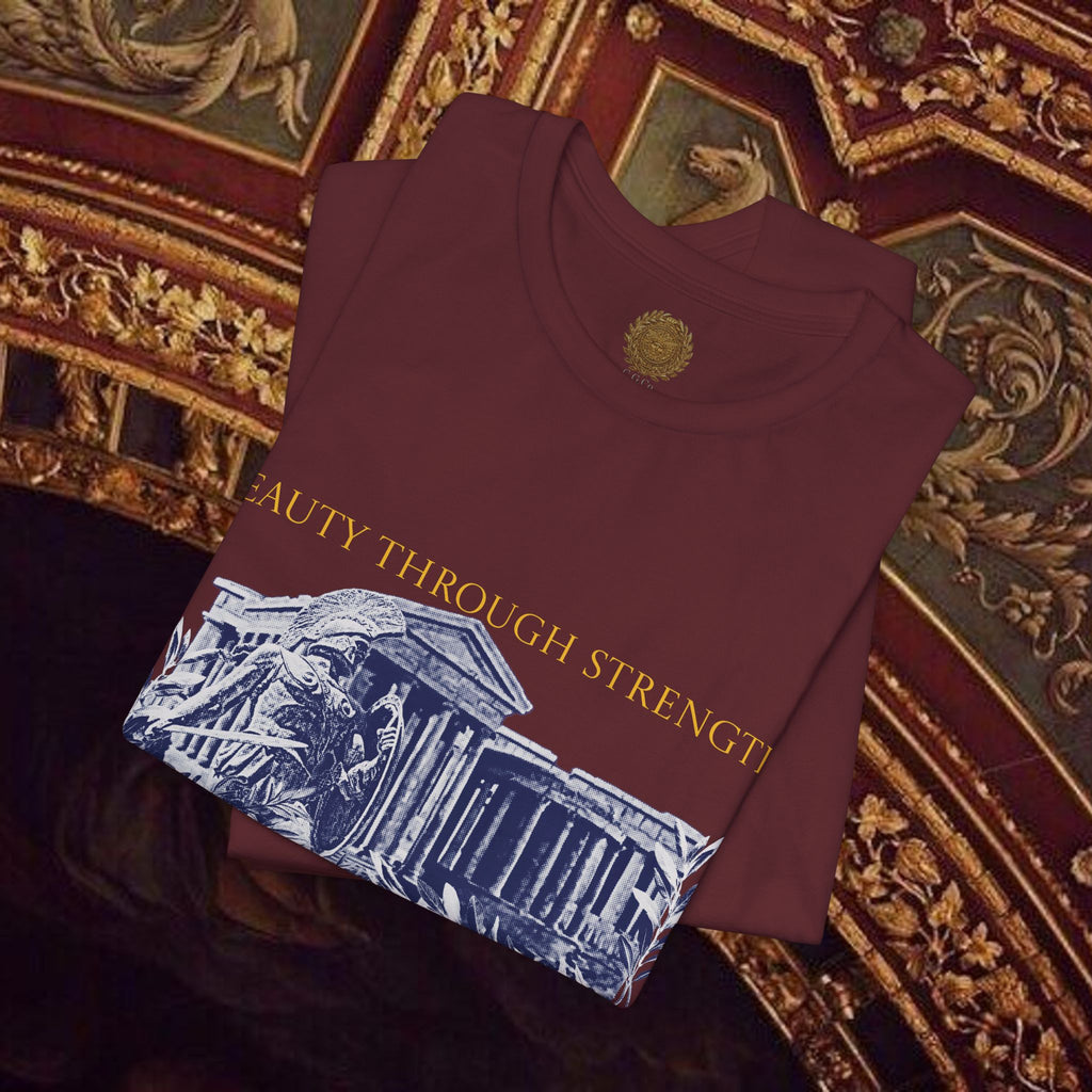 Guardian of the Temple Classically- Inspired Cotton Graphic T Shirt