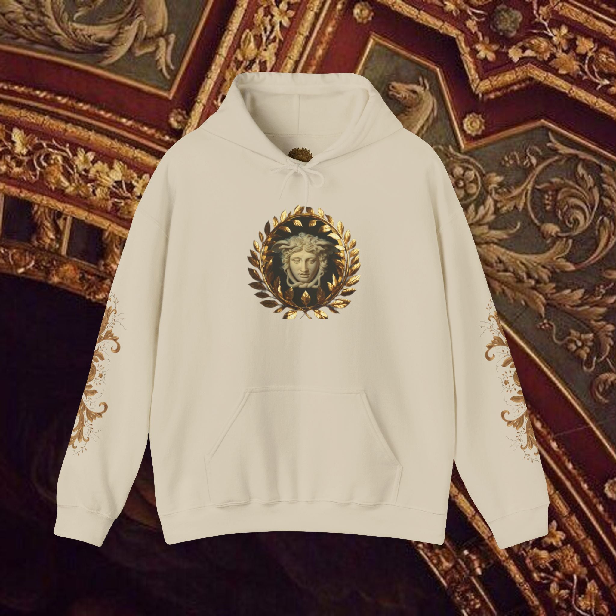 Medusa's Gaze Classical Mythology Inspired Unisex Heavy Blend Hooded Graphic Sweatshirt