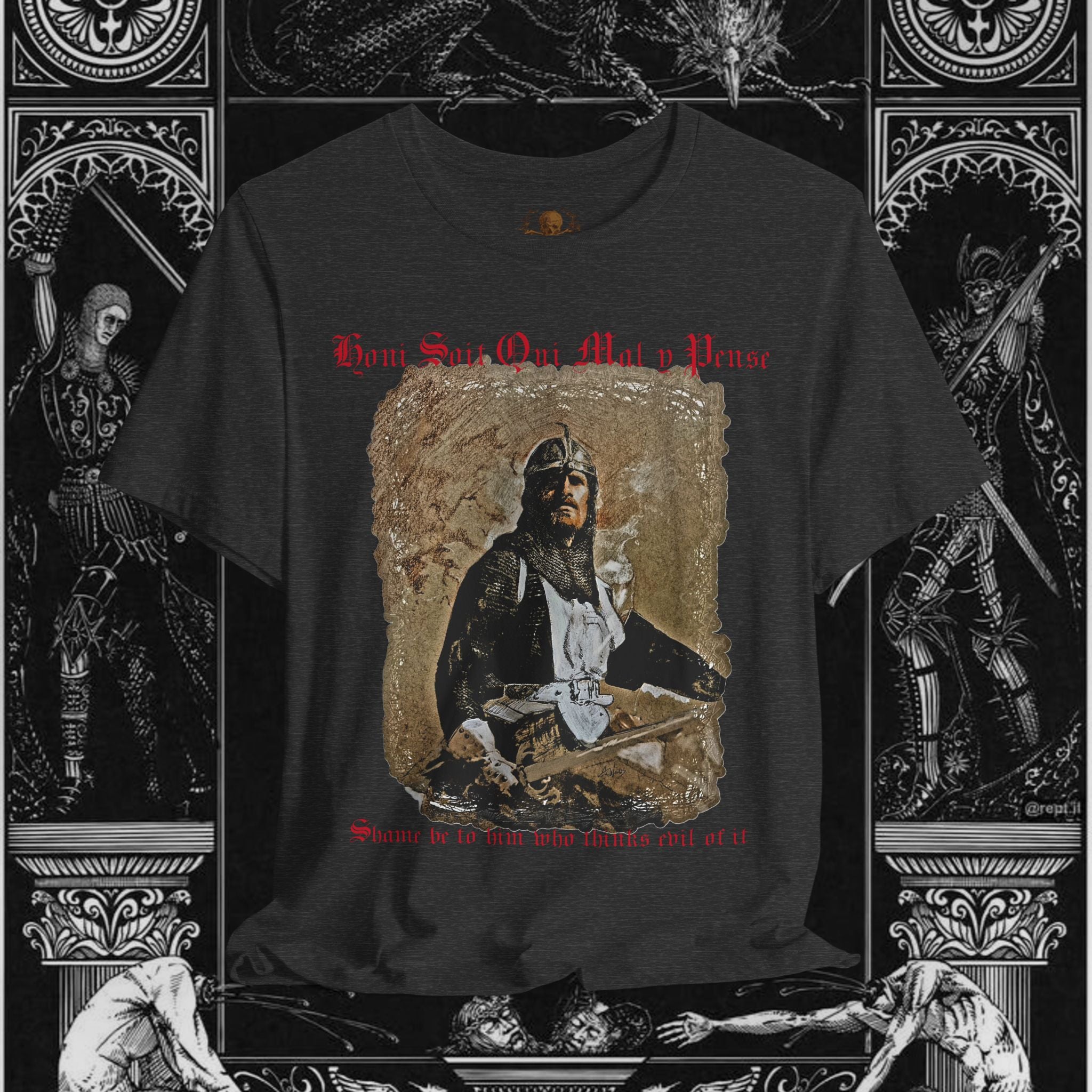 The Knight's Rest Medieval Fantasy Graphic T Shirt