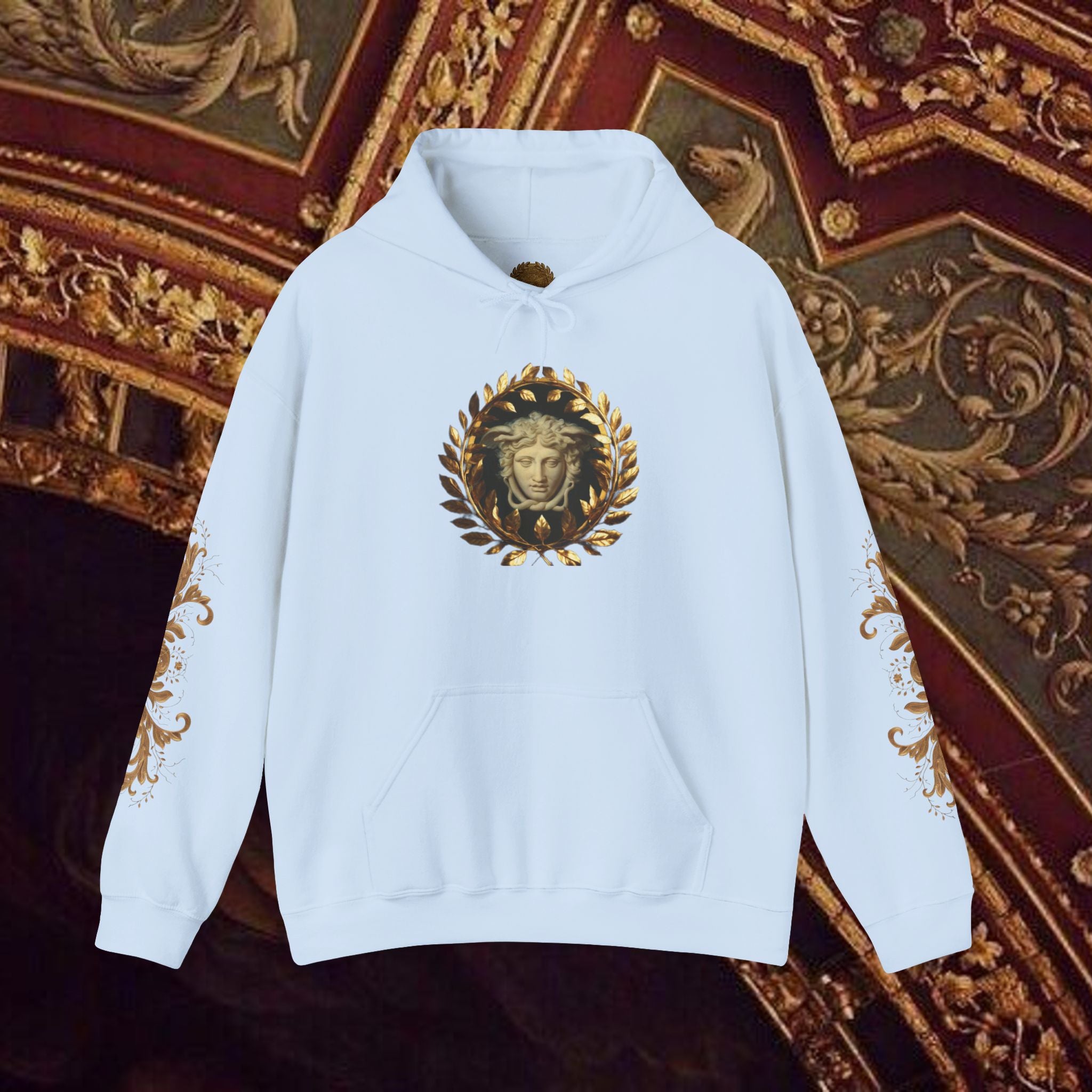 Medusa's Gaze Classical Mythology Inspired Unisex Heavy Blend Hooded Graphic Sweatshirt