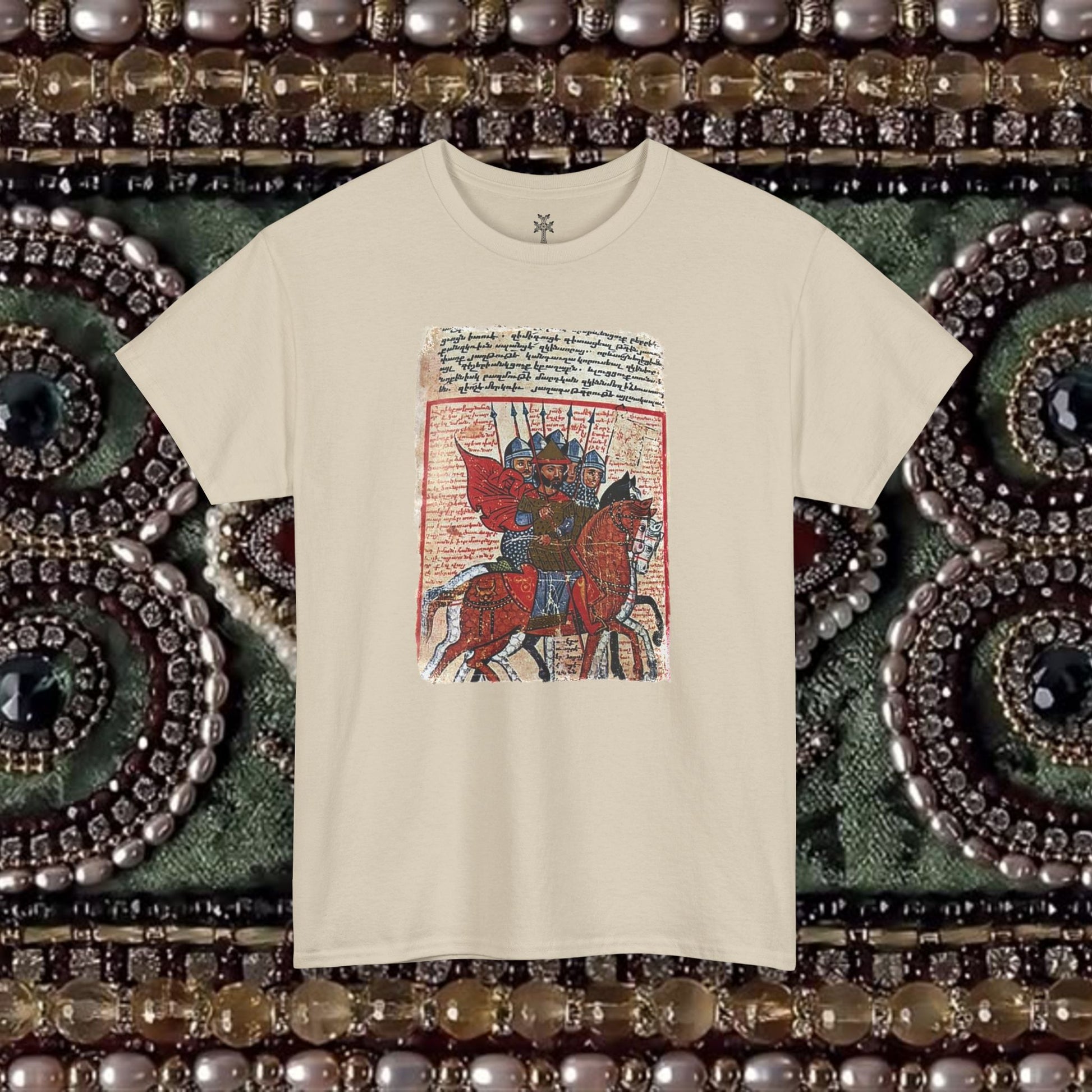 Armenian Warriors Ancient Manuscript Graphic T-Shirt Shirt