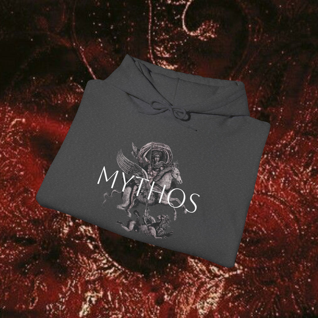 Warrior's Mythos Hooded Sweatshirt, Cozy Classically-Inspired Hoodie
