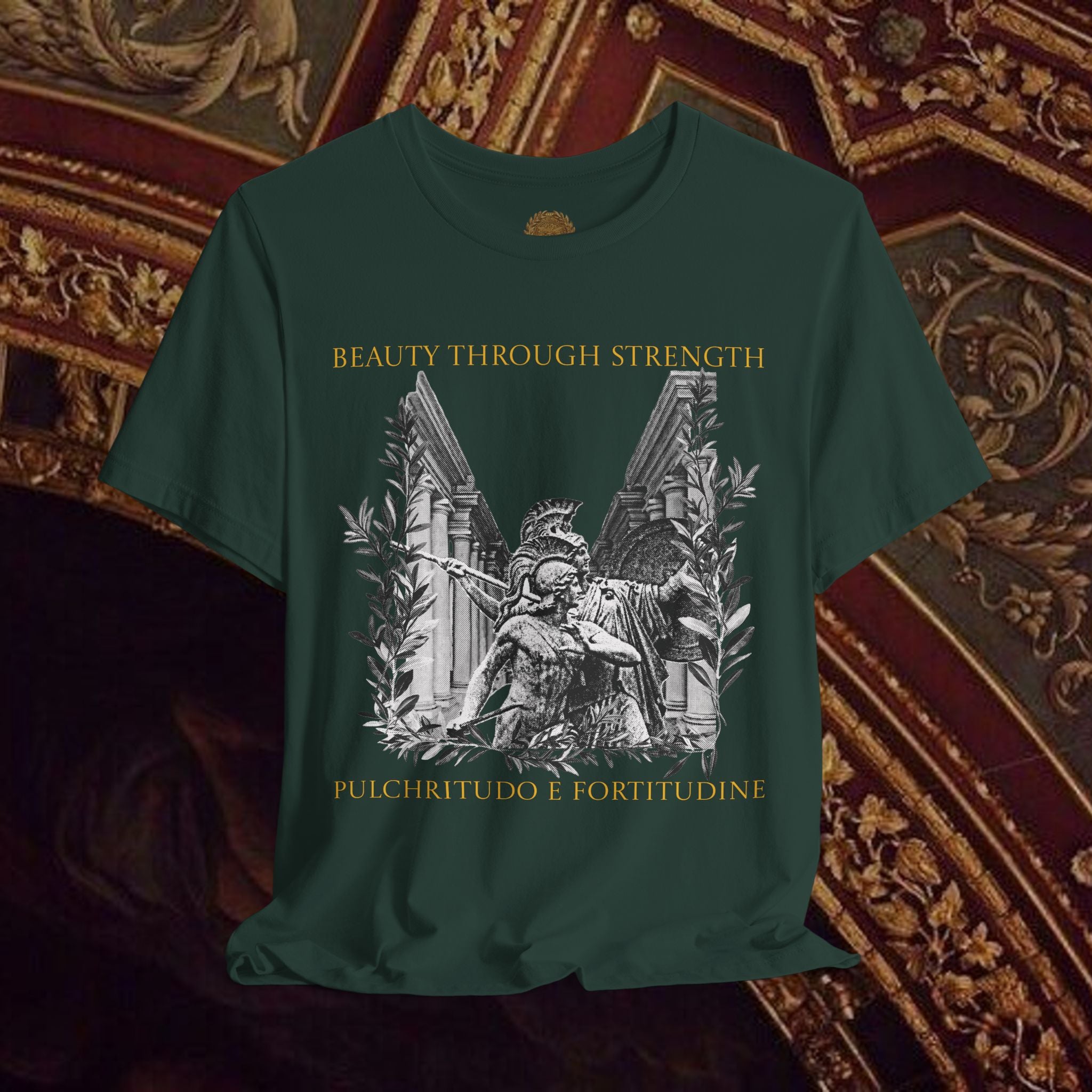 The Goddess's Protection Classically-Inspired Cotton Graphic T Shirt