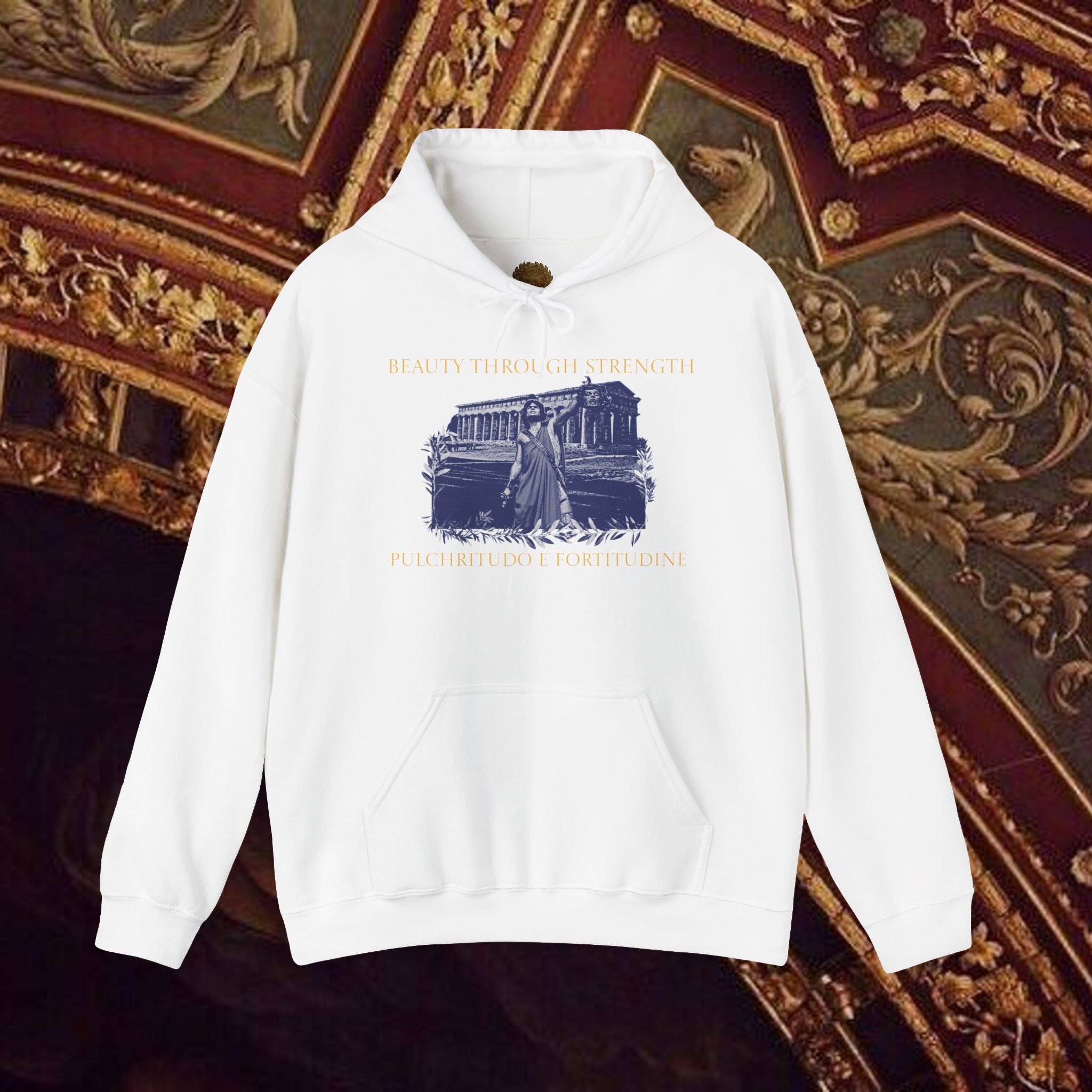 The Hero's Victory Classically-Themed Cotton Graphic Hoodie