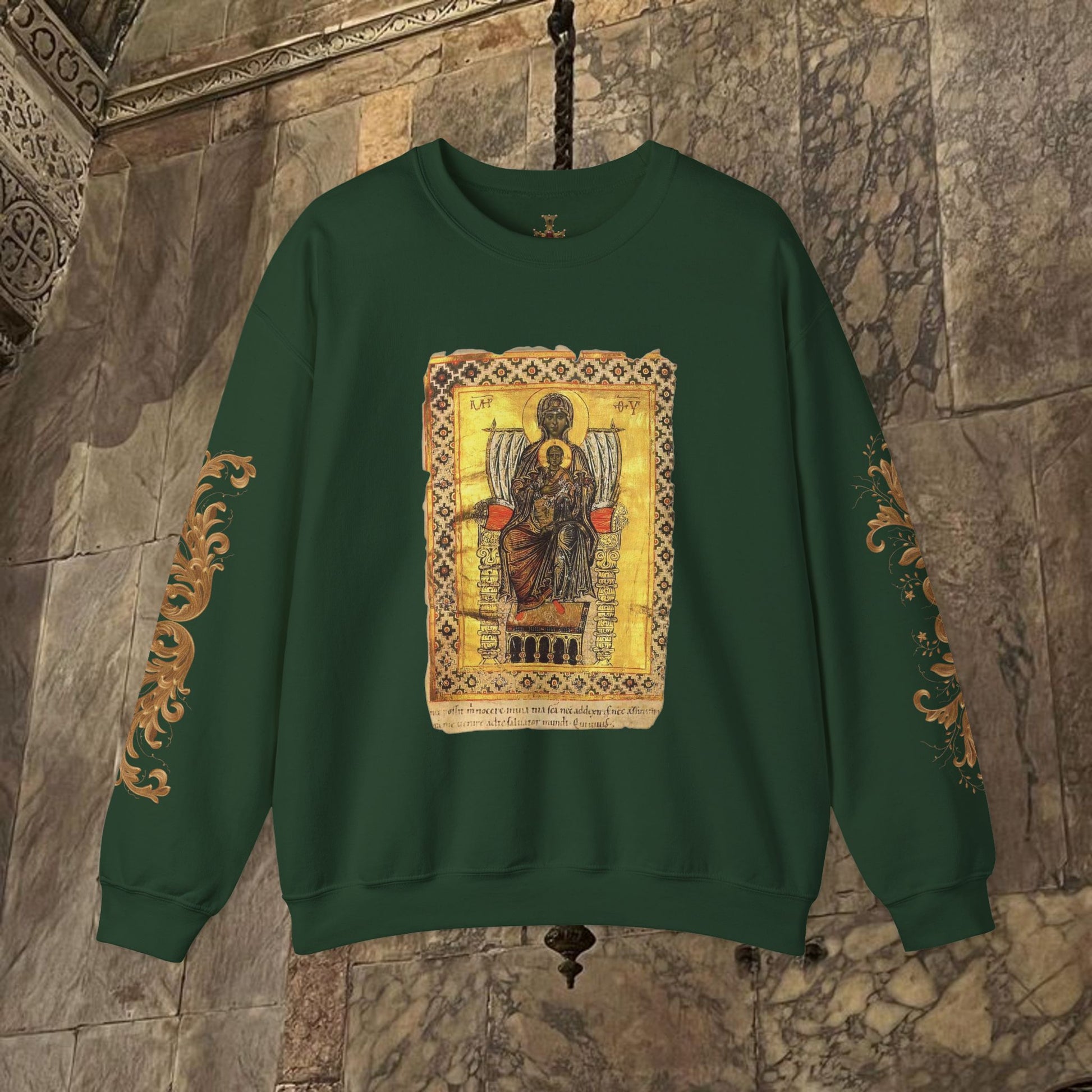 Byzantine Manuscript Art Sweatshirt Ancient design