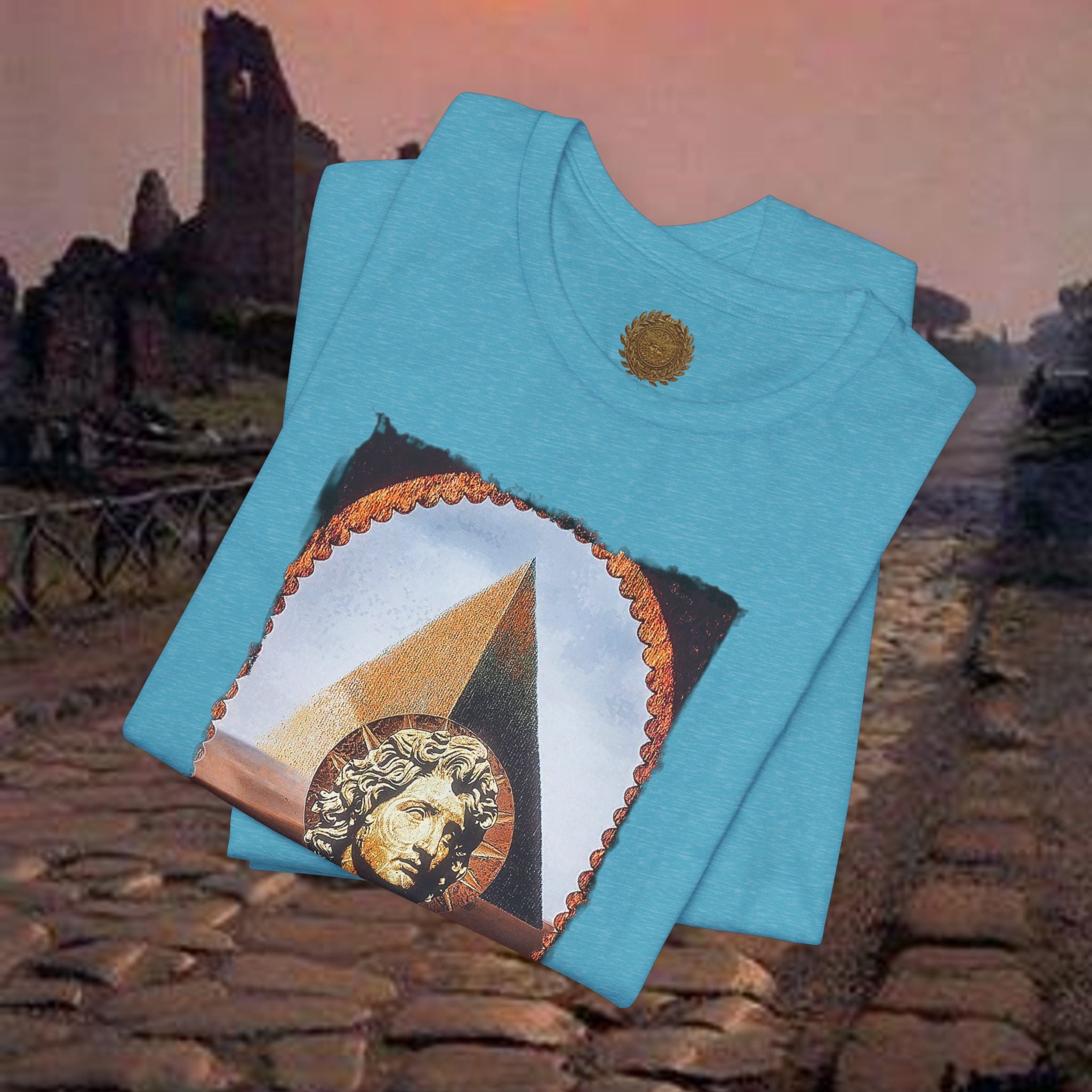 Alexander the Great In Egypt Pyramid Graphic T Shirt