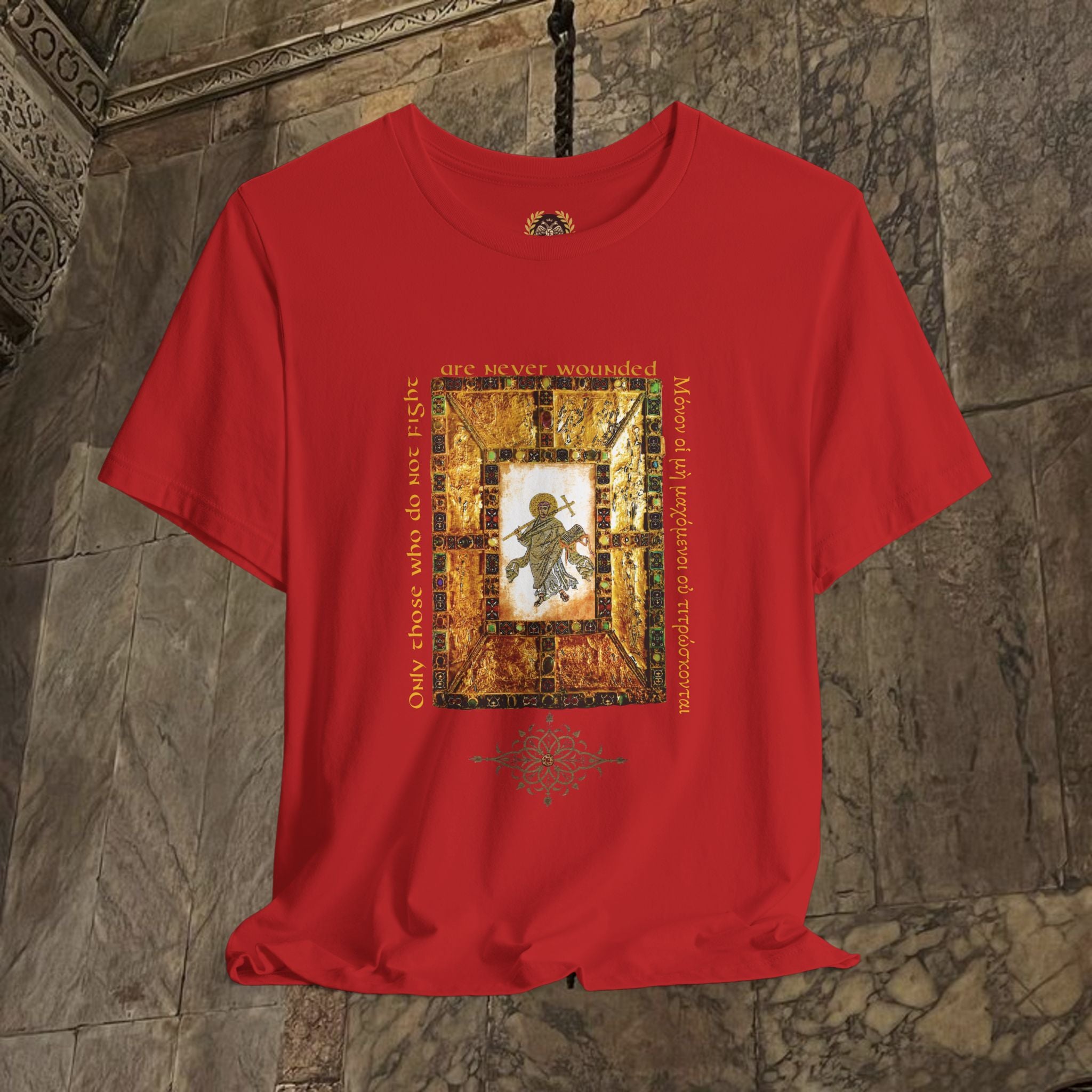 The Scholar's Manuscript Byzantine Inspired Medieval Cotton Graphic T-Shirt