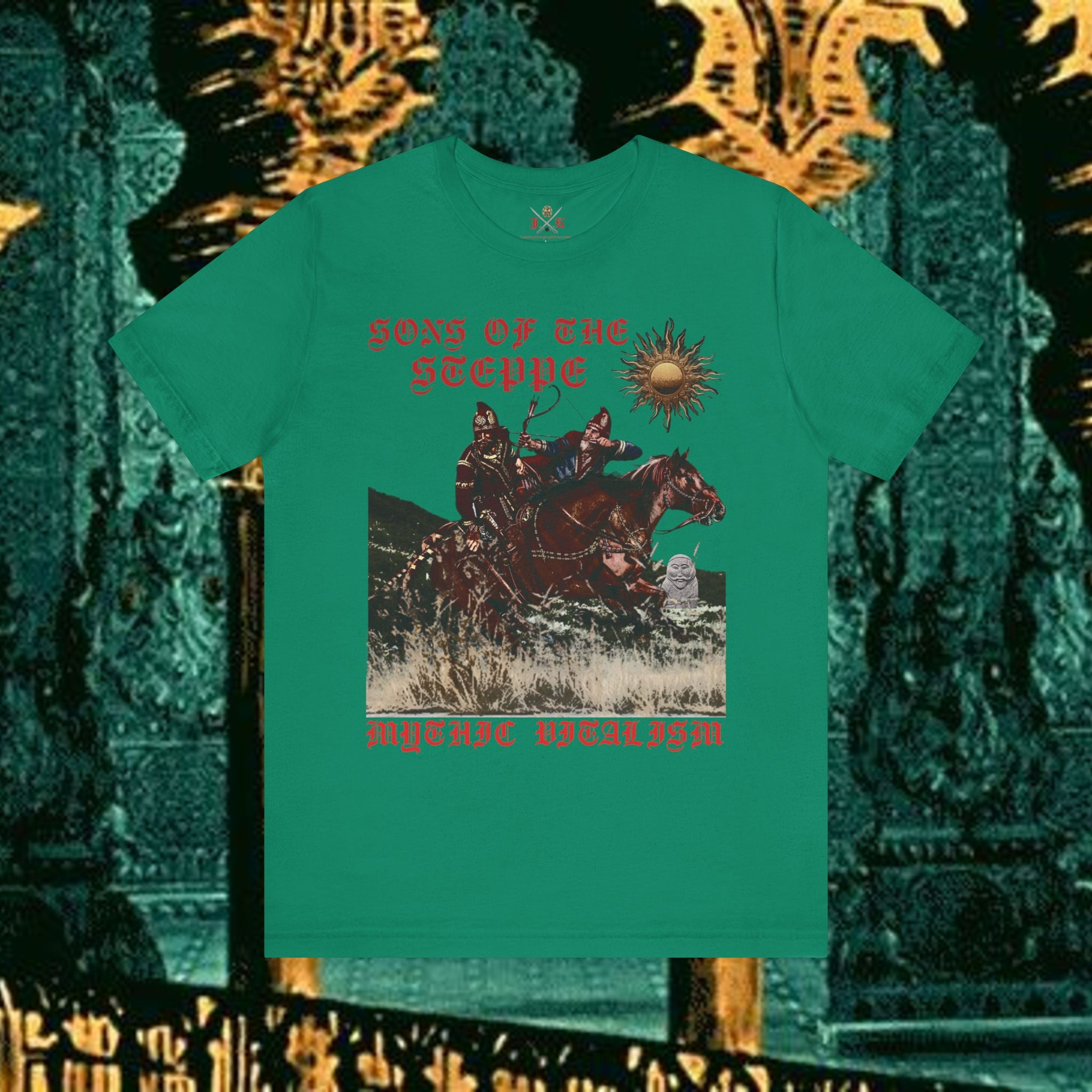 Sons of the Steppe Graphic Tee Mythical Medieval Fantasy Inspired Graphic T Shirt Front Version