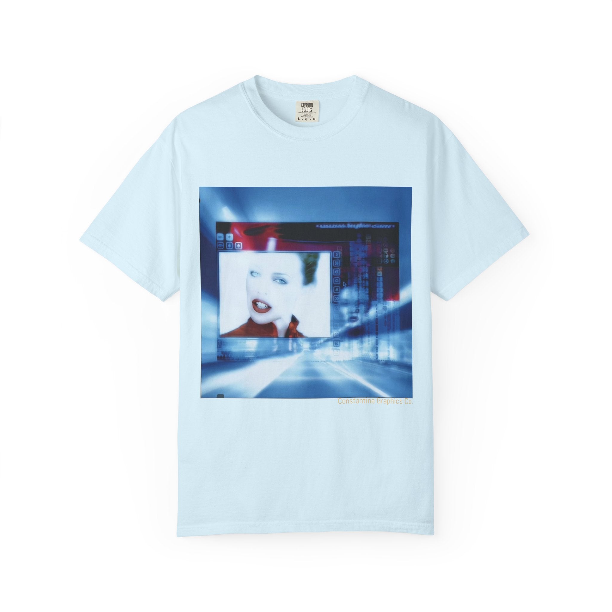 Digital Pop Up Cyber Y2K Graphic T-Shirt