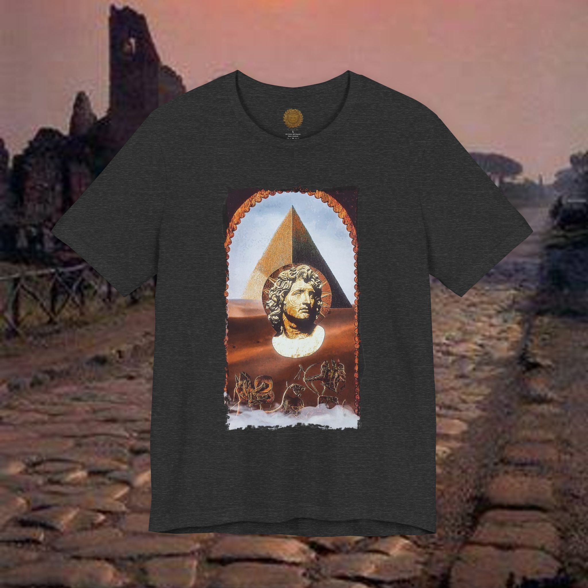 Alexander the Great In Egypt Pyramid Graphic T Shirt