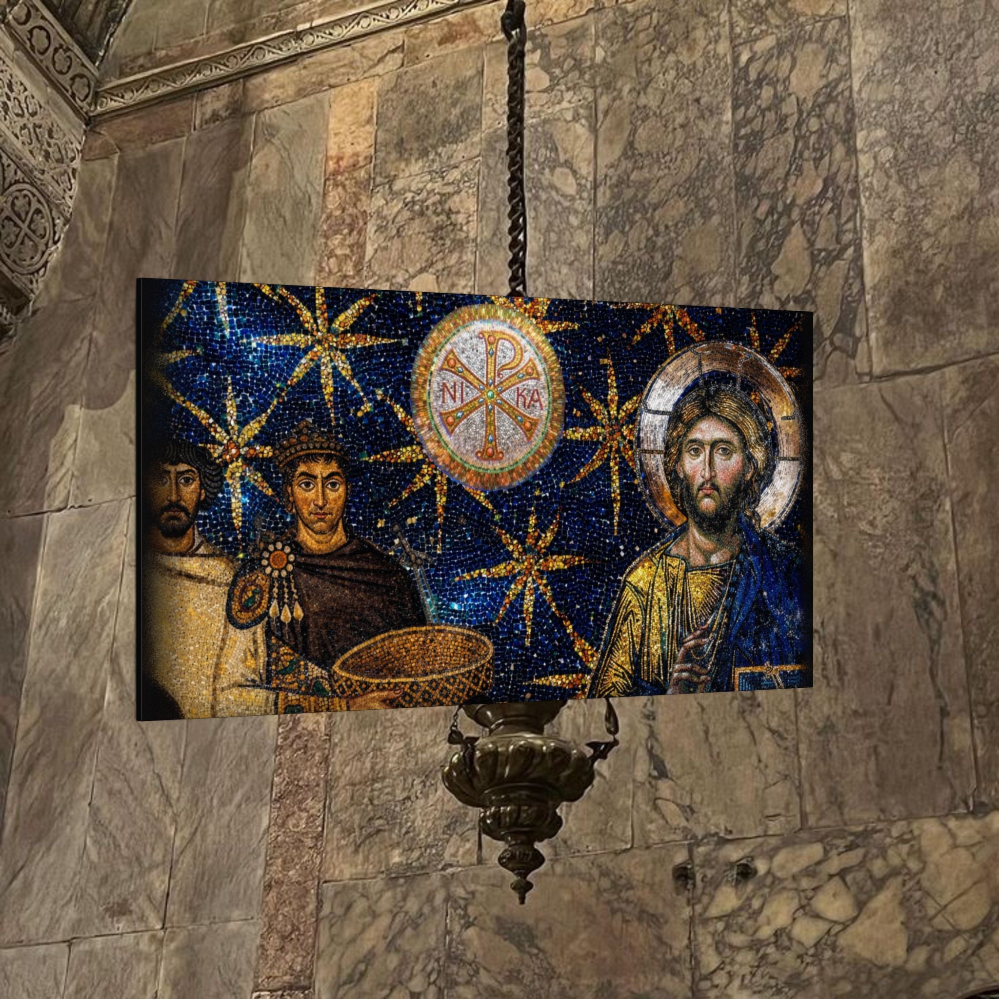 Justinian's Glory Byzantine Late Roman Inspired Matte Canvas, Stretched, (Multi-Size)