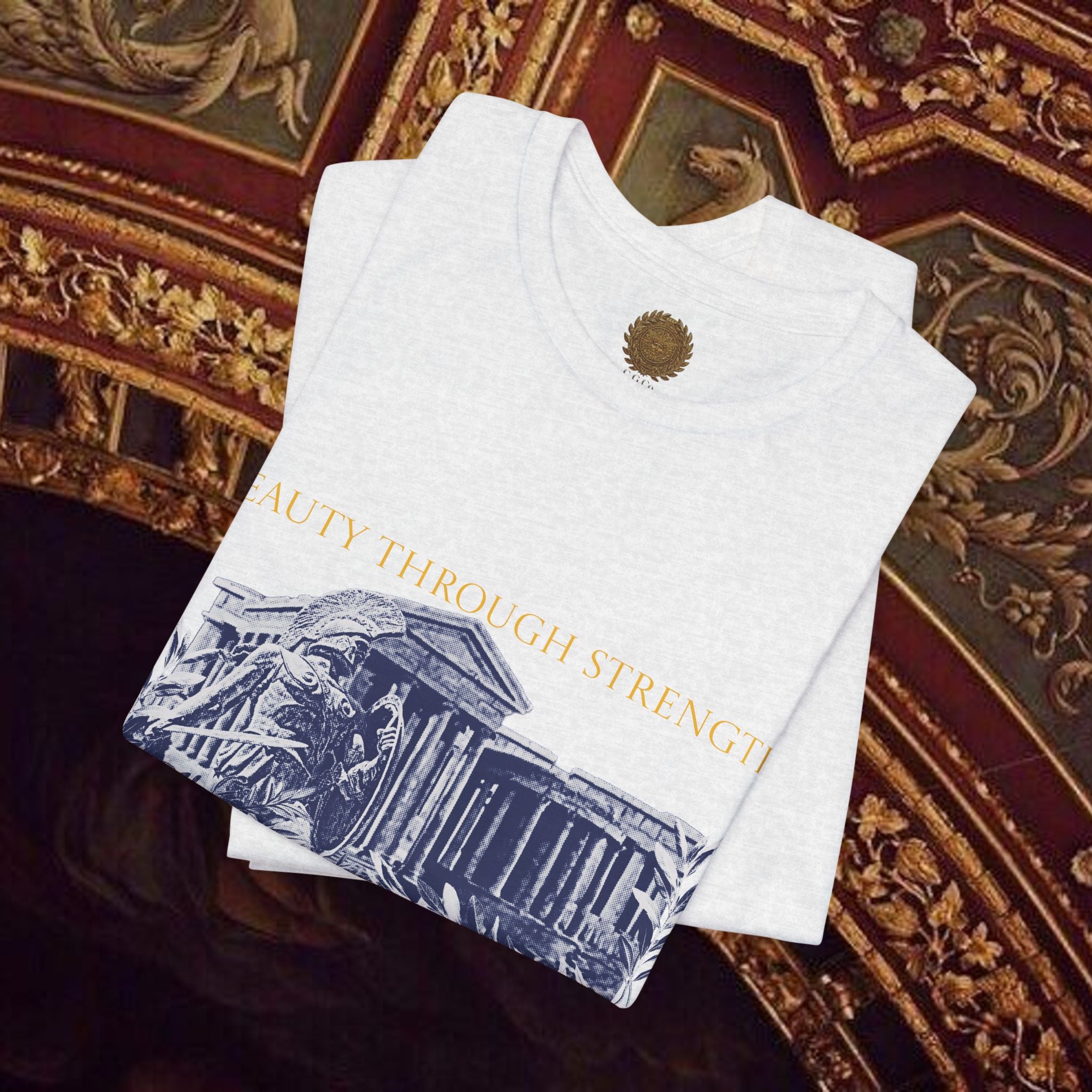Guardian of the Temple Classically- Inspired Cotton Graphic T Shirt