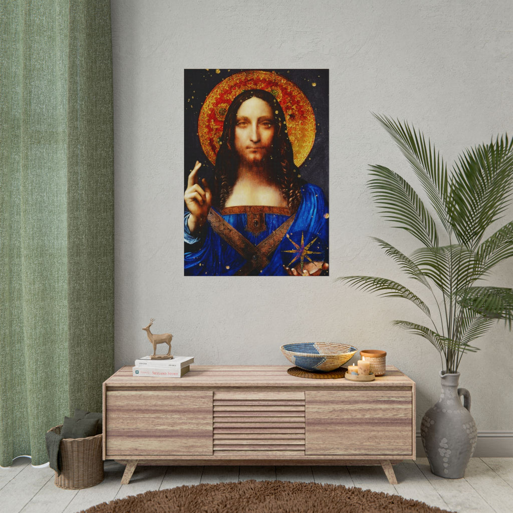 Leonardo da Vinci's Salvator Mundi Remixed Fine Art Print