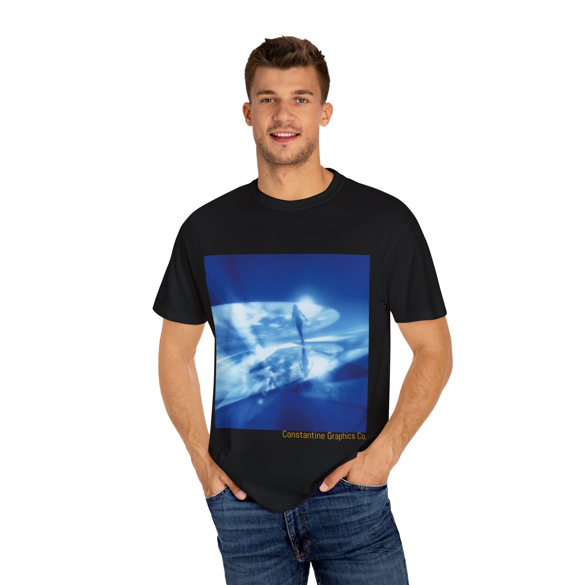 The Blue Portal Cyber Y2k Graphic T Shirt
