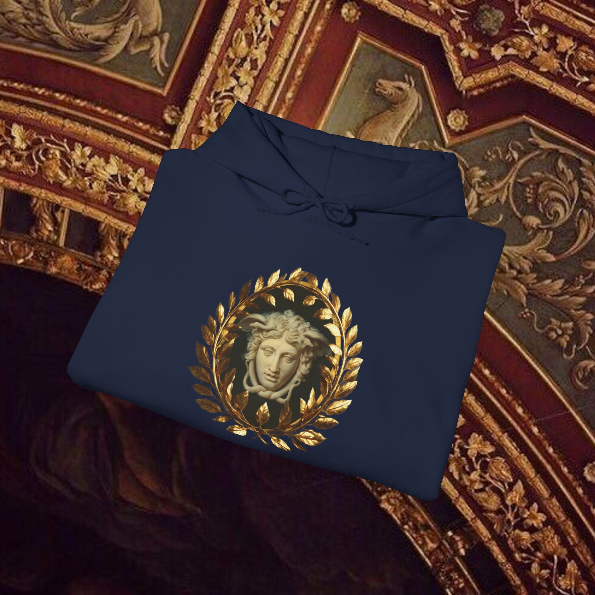 Medusa's Gaze Classical Mythology Inspired Unisex Heavy Blend Hooded Graphic Sweatshirt