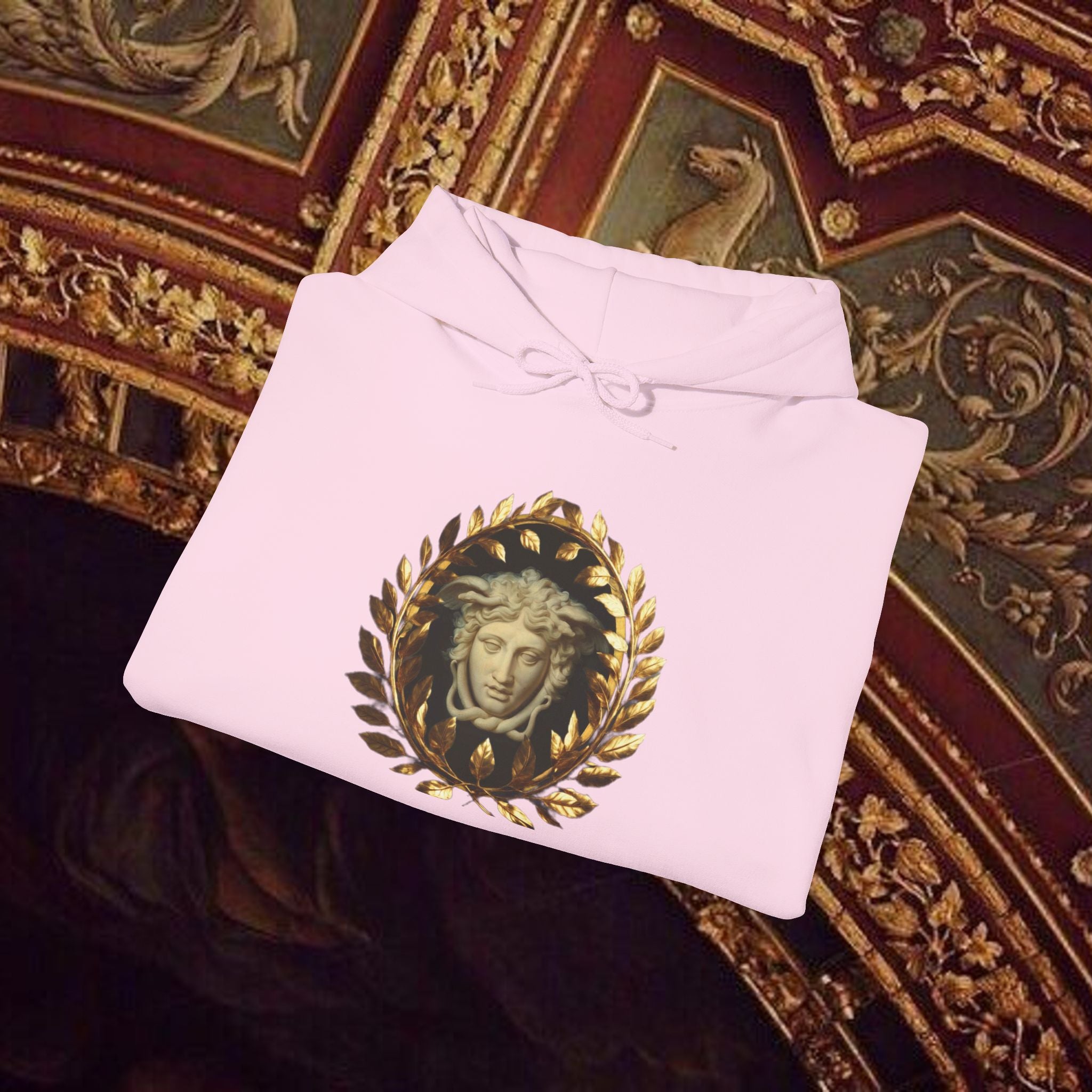 Medusa's Gaze Classical Mythology Inspired Unisex Heavy Blend Hooded Graphic Sweatshirt