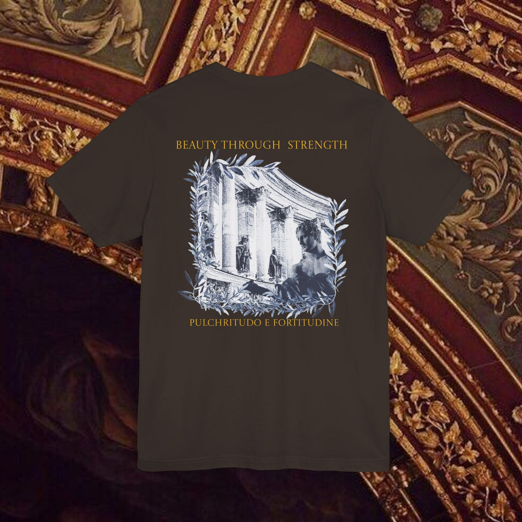 Beauty Through Strength Classically-Inspired Cotton Graphic Shirt Back Version