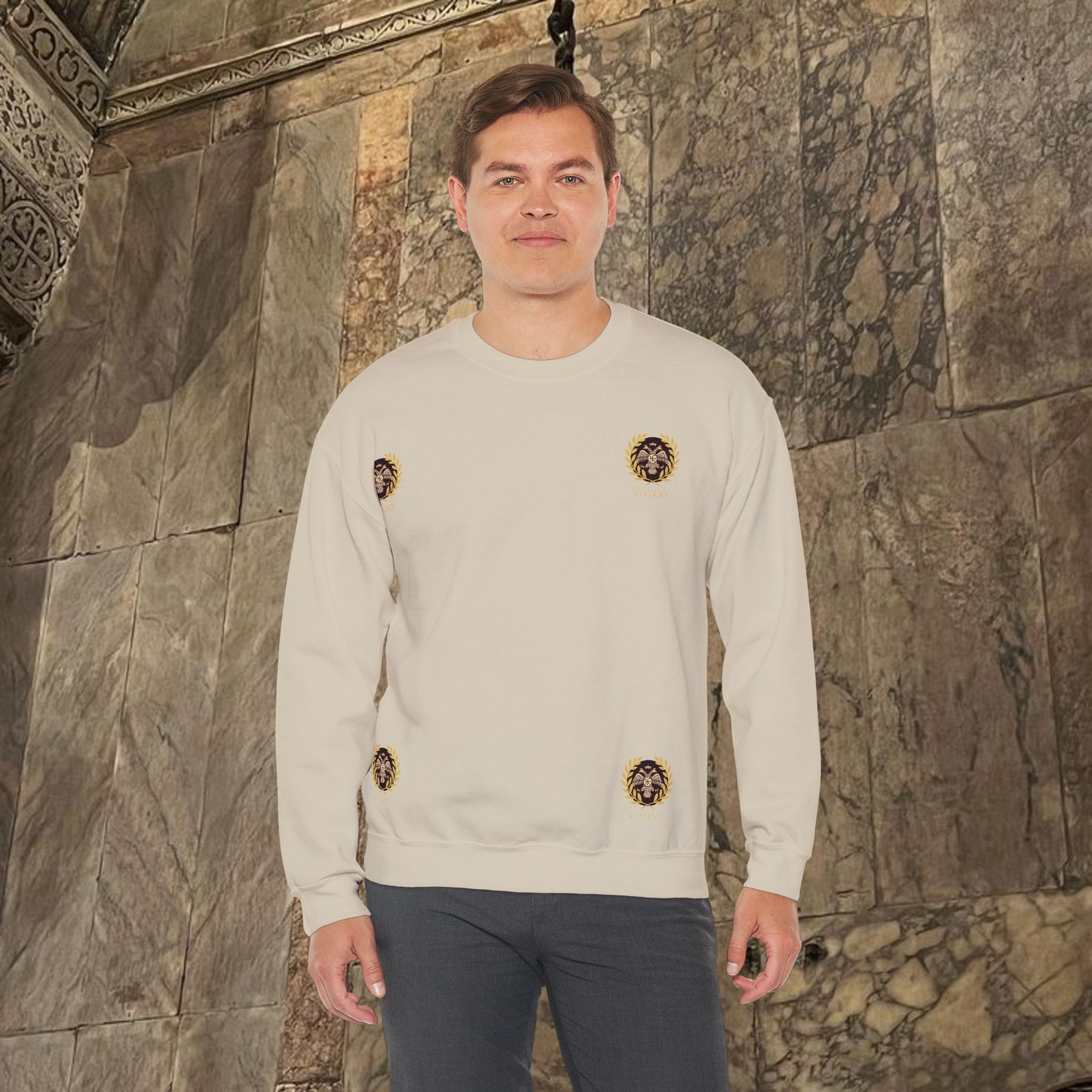 The Kings Fate Byzantine Inspired Graphic Crewneck Sweatshirt Back Version