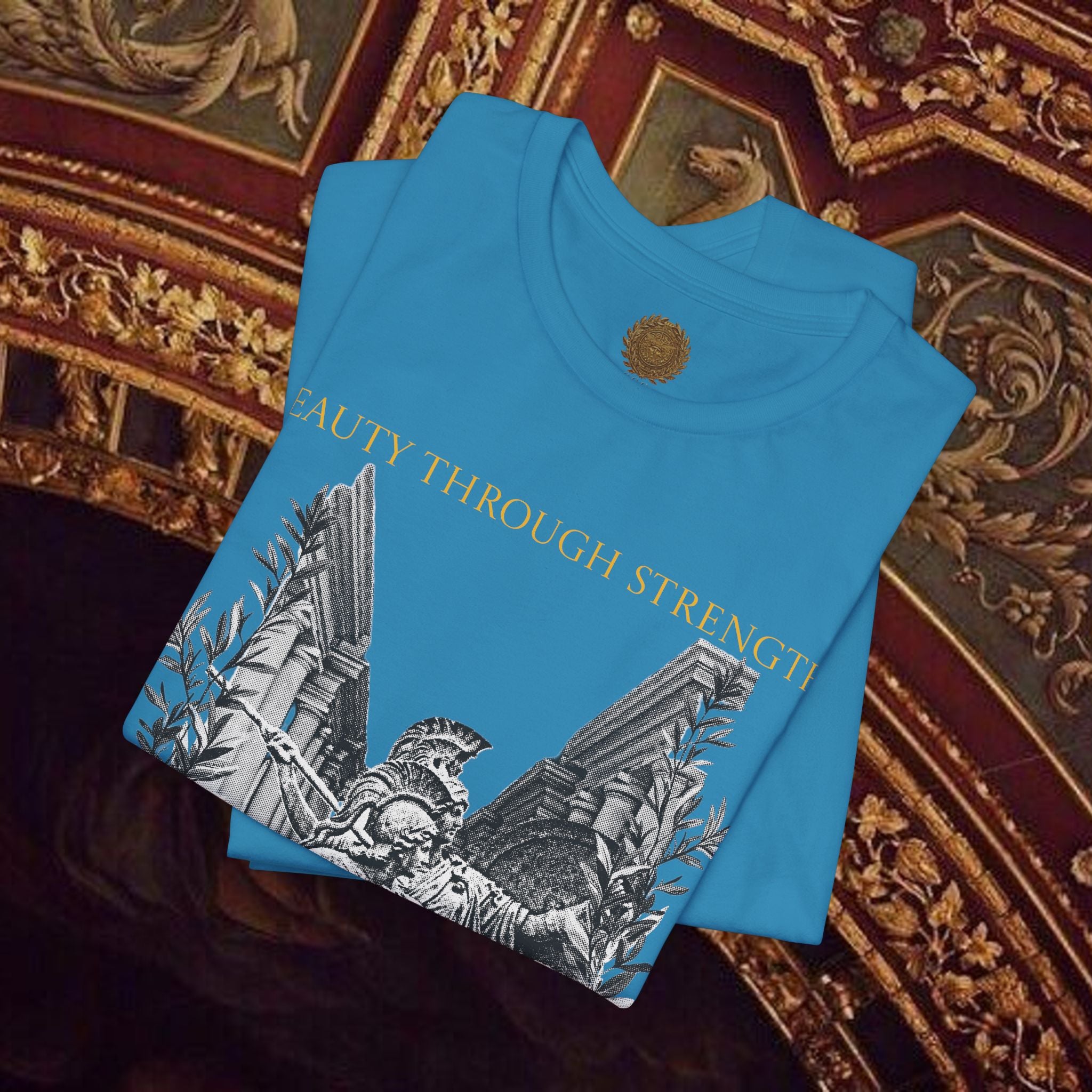 The Goddess's Protection Classically-Inspired Cotton Graphic T Shirt