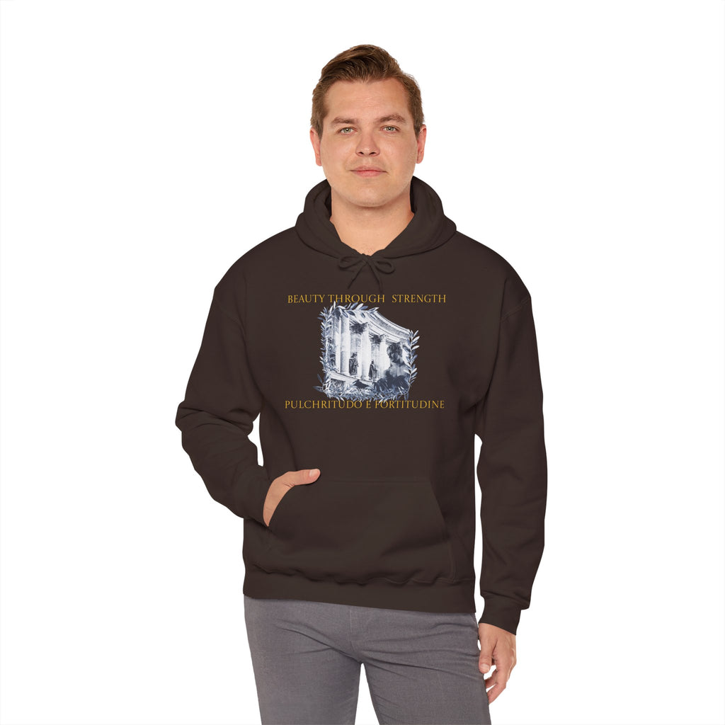Beauty Through Strength Classically-Inspired Cotton Graphic Hoodie
