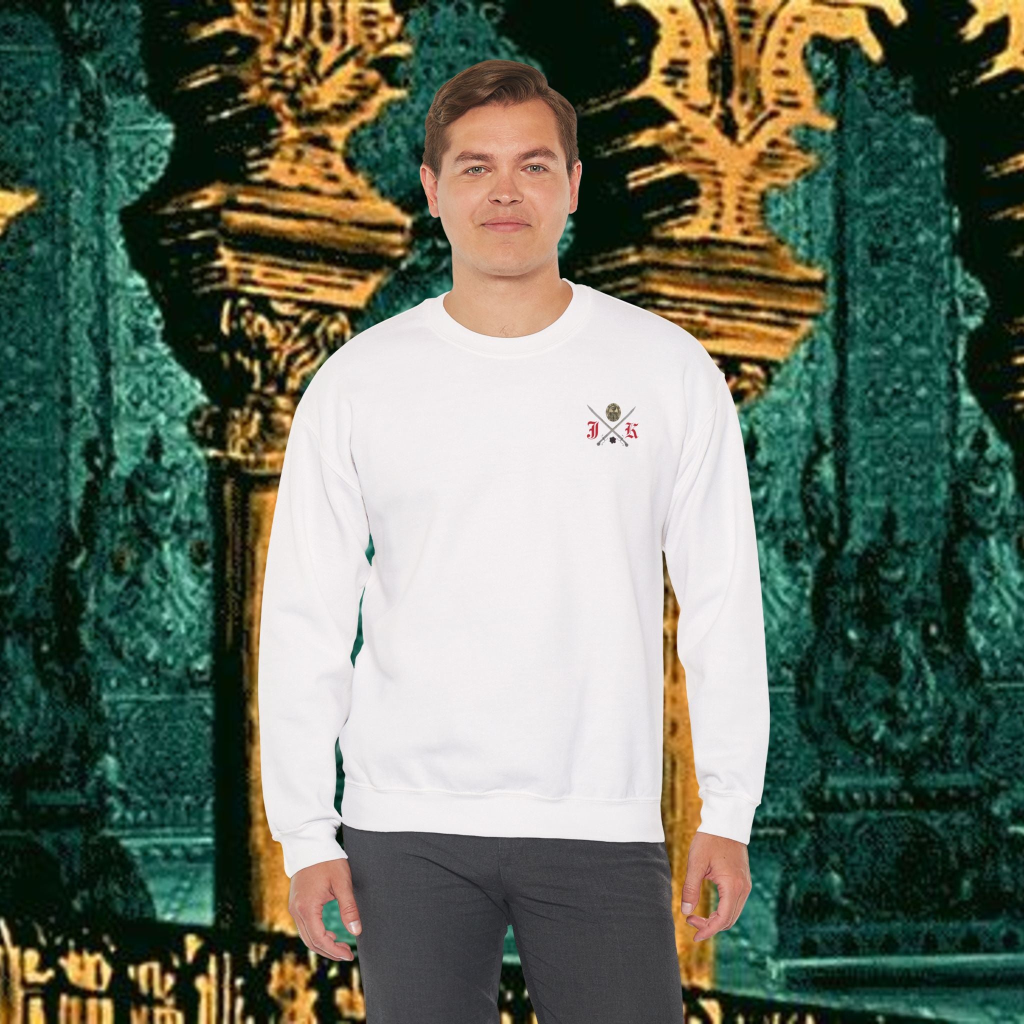 Mythic Vitalism, Sanguis Christianus Vetus Exploration and Adventure Inspired Crewneck Sweatshirt – Back Version