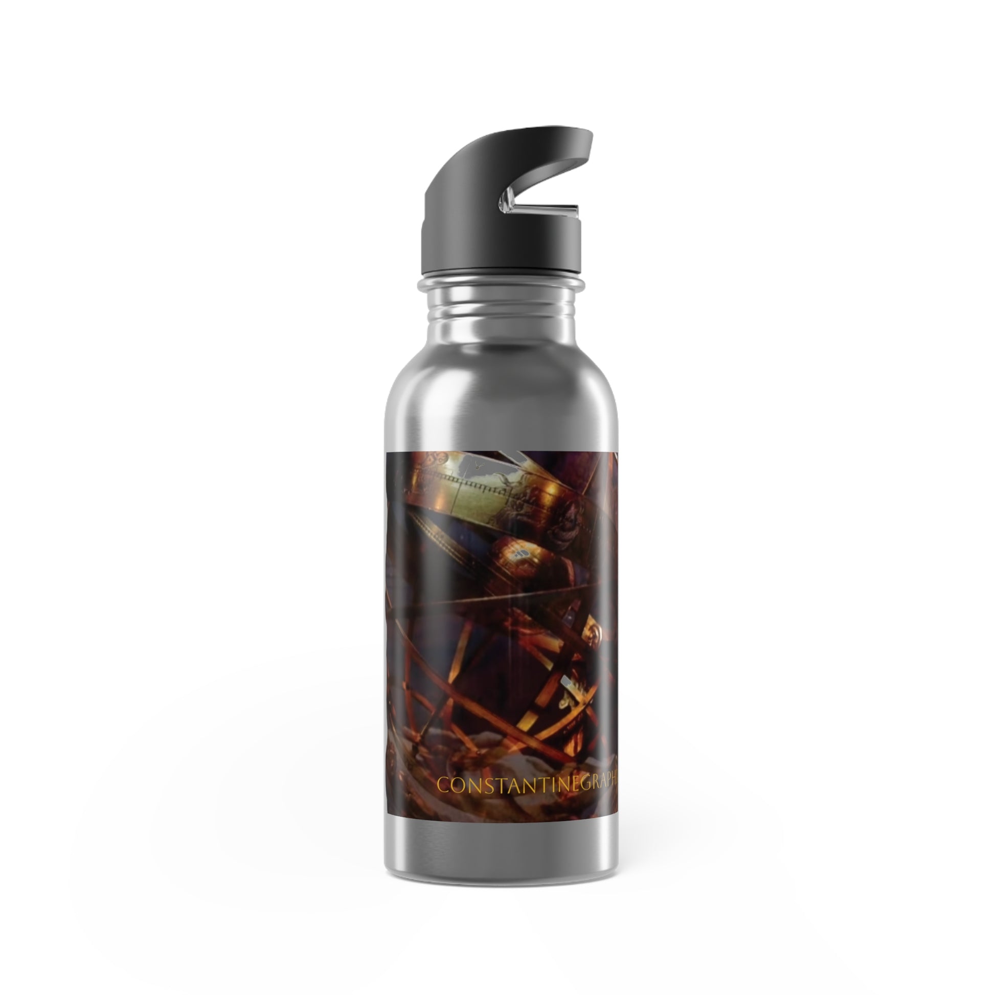 Order of the Cosmos Stainless Steel Water Bottle, Reusable Bottle for Hydration, Eco-Friendly Gift, Sports Bottle with Straw, Adventure Essential