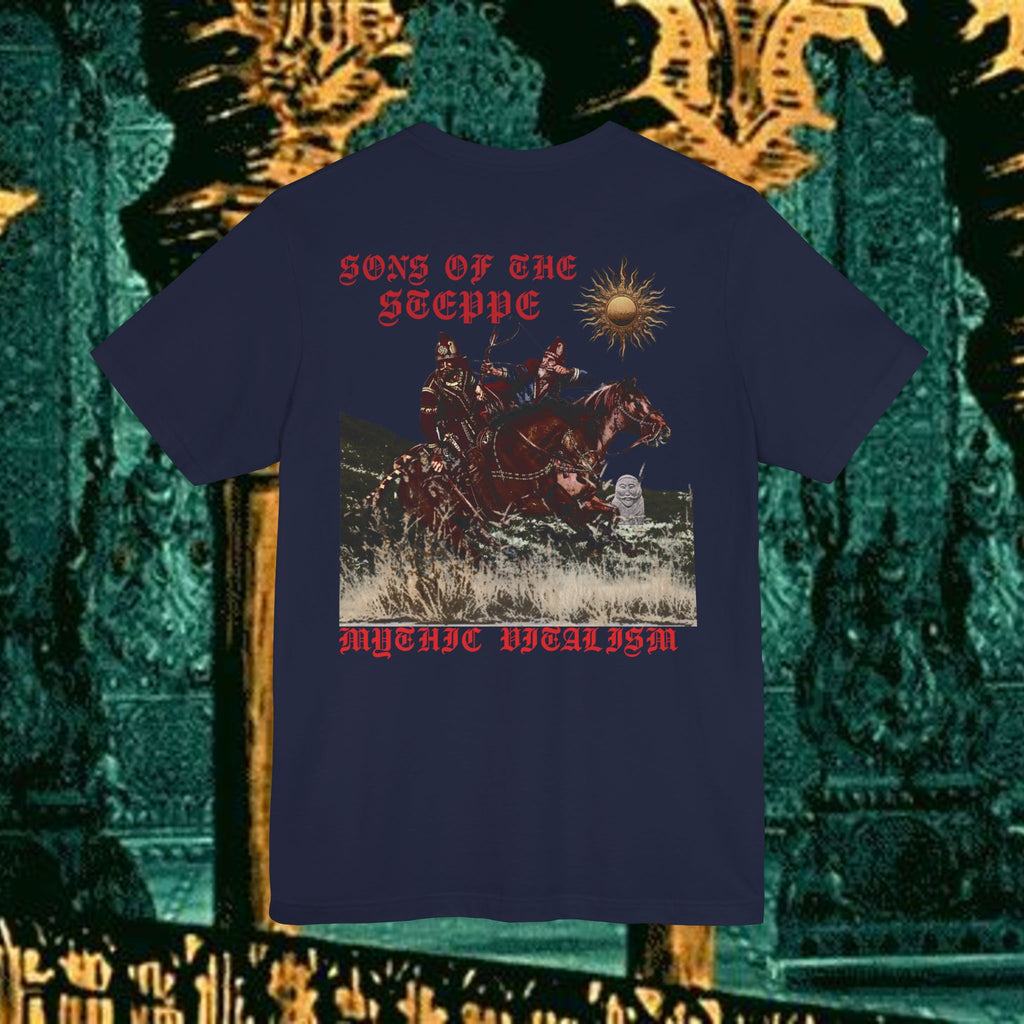 Sons of the Steppe Mythical Medieval Inspired Graphic T Shirt Back Version