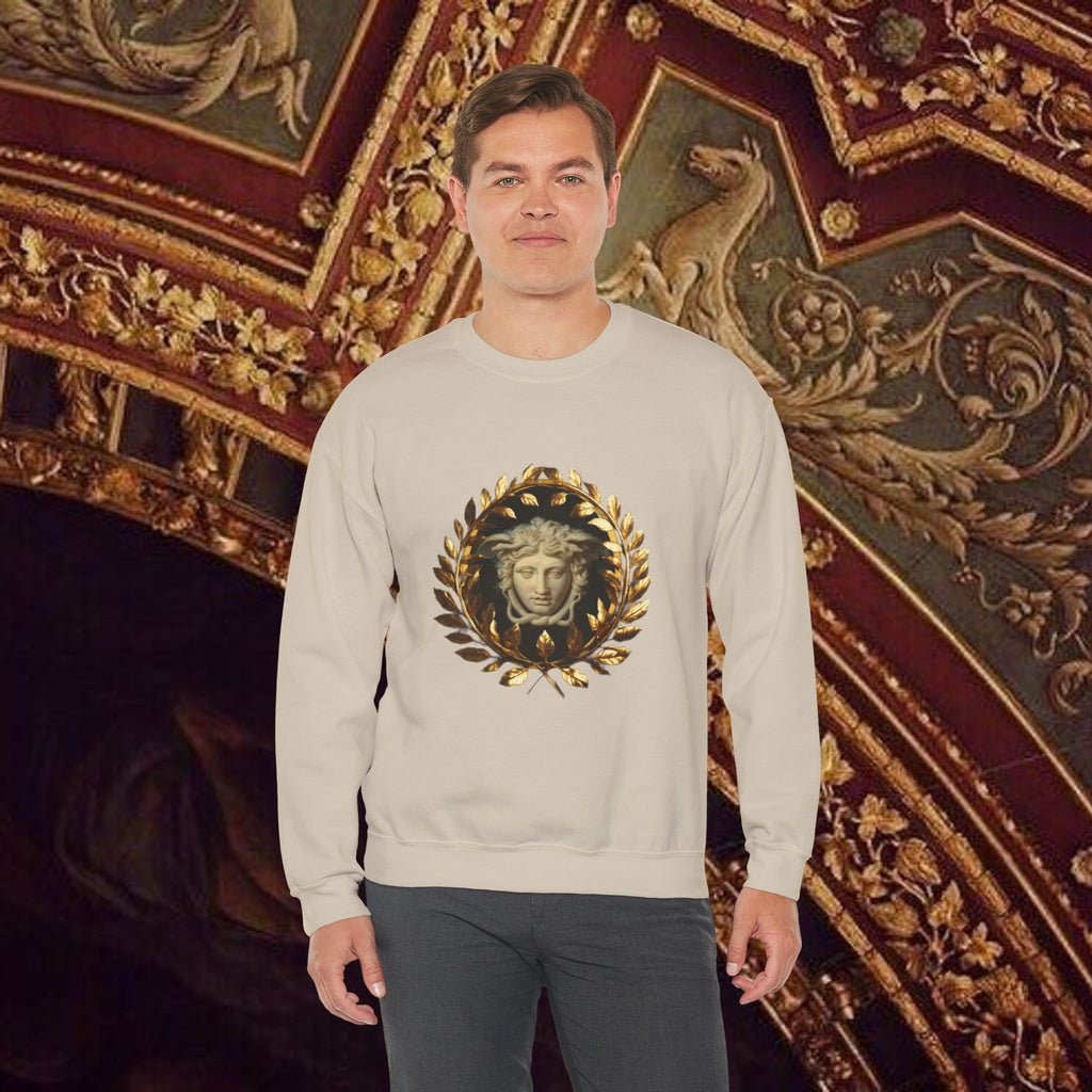Medusa's Gaze Classical Inspired Mythology Unisex Heavy Blend Crewneck Graphic Sweatshirt