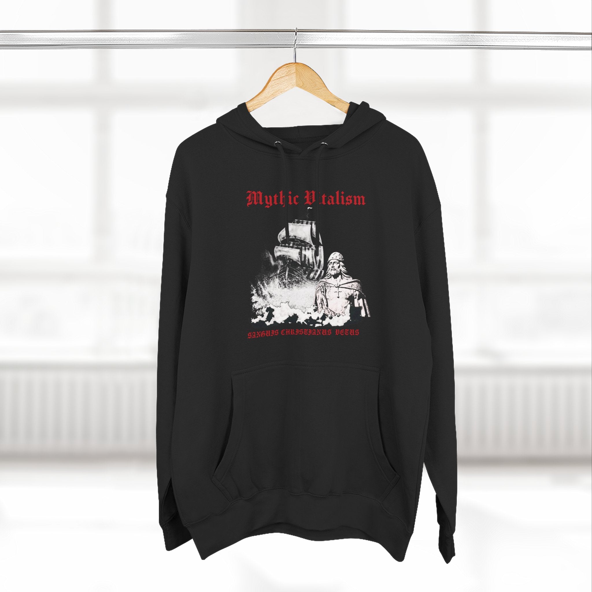Mythical Vitalism, Sanguis Christianus Vetus Adventure and Exploration Inspired Graphic Fleece Hoodie