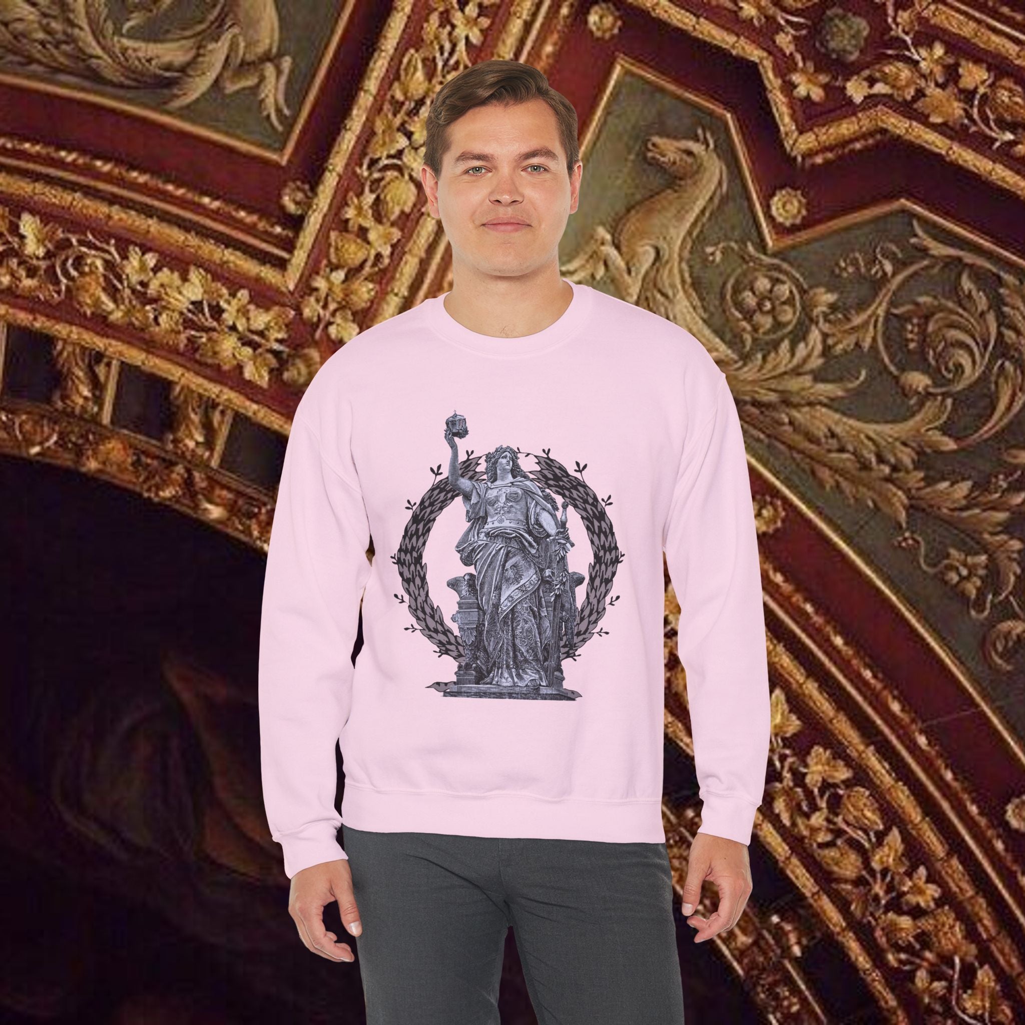 Goddess Victory Neo-Classical Crewneck Sweatshirt piece