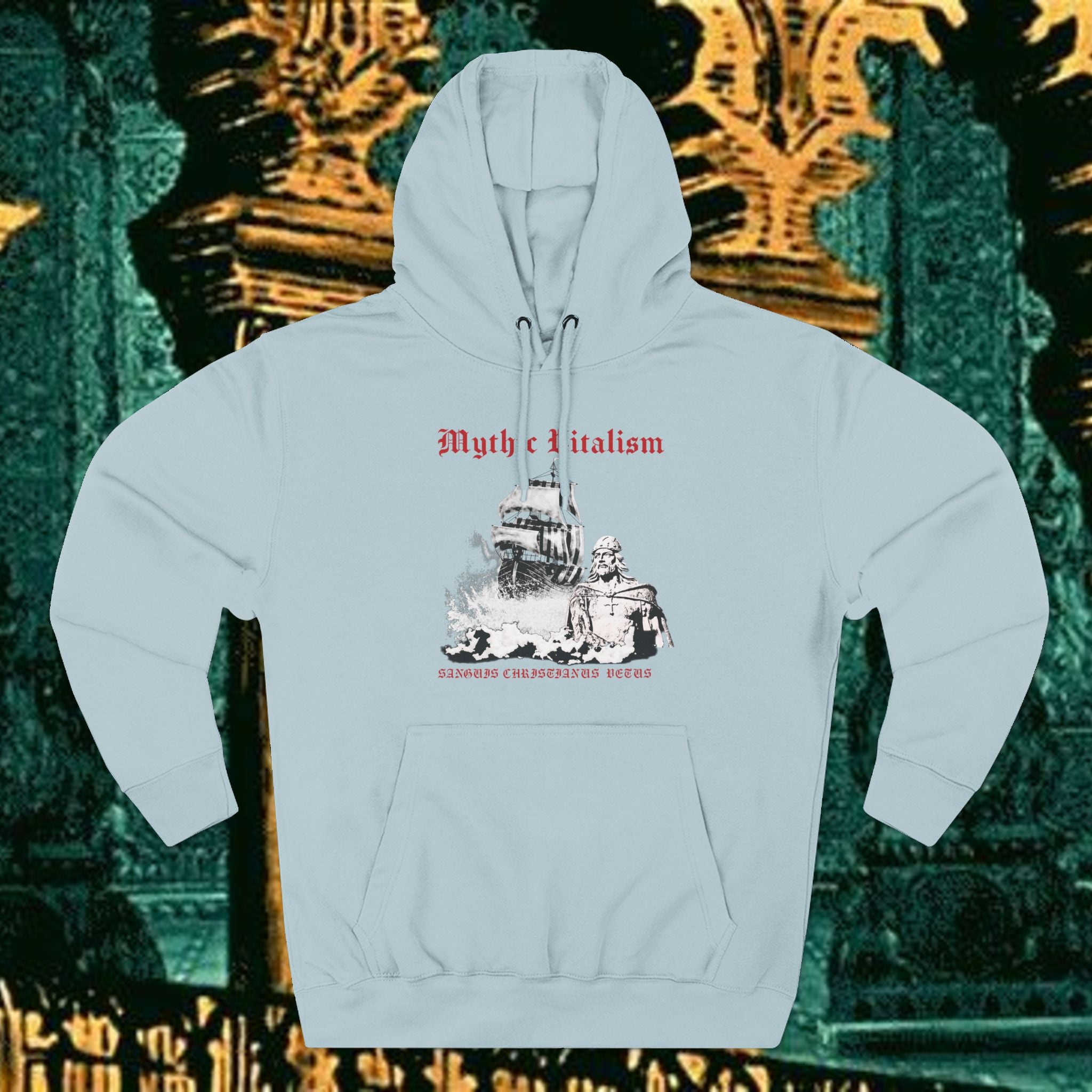 Mythical Vitalism, Sanguis Christianus Vetus Adventure and Exploration Inspired Graphic Fleece Hoodie