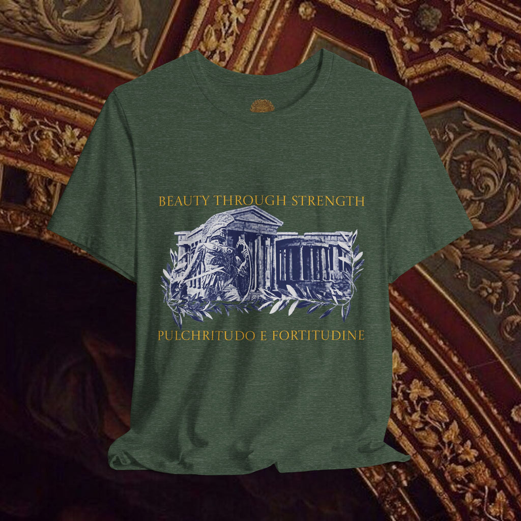Guardian of the Temple Classically- Inspired Cotton Graphic T Shirt