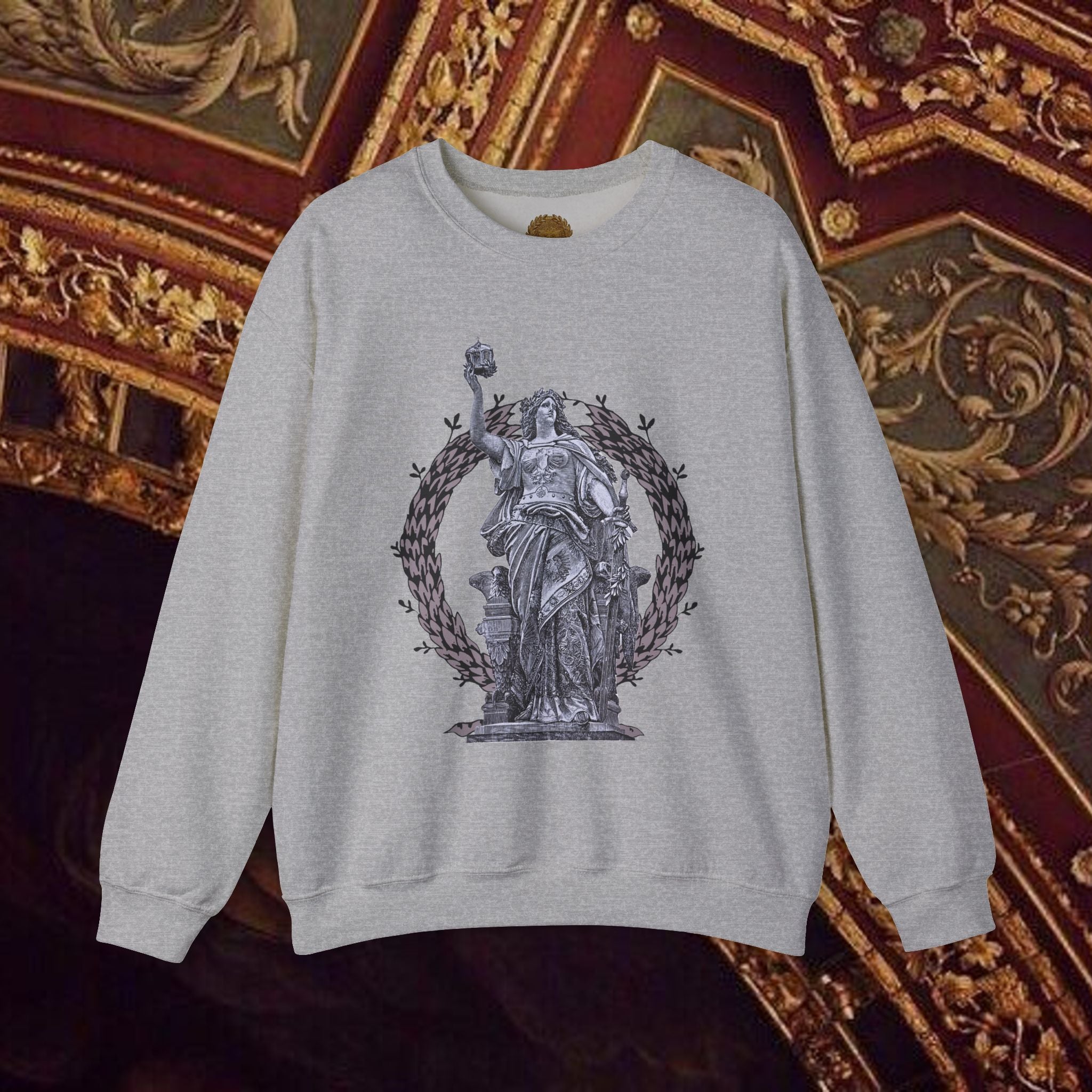 Goddess Victory Neo-Classical Crewneck Sweatshirt piece