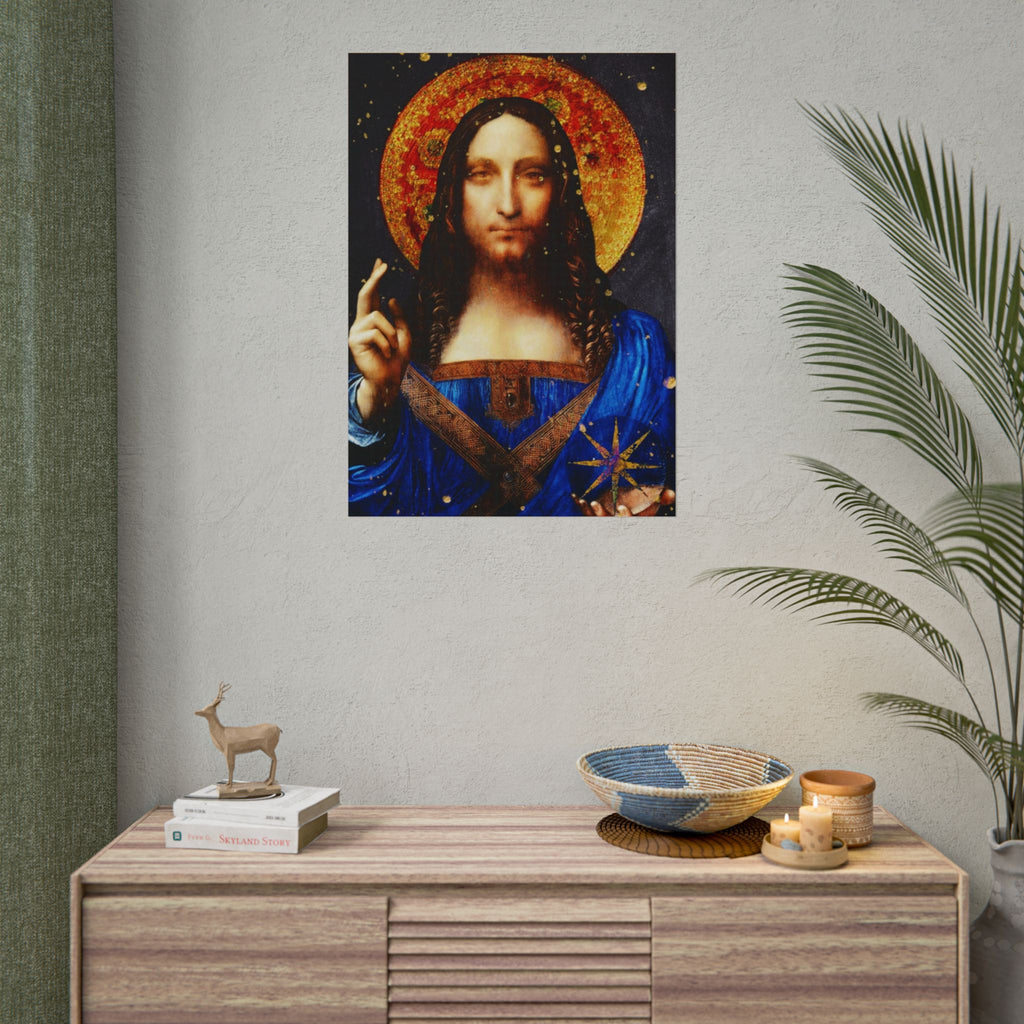 Leonardo da Vinci's Salvator Mundi Remixed Fine Art Print