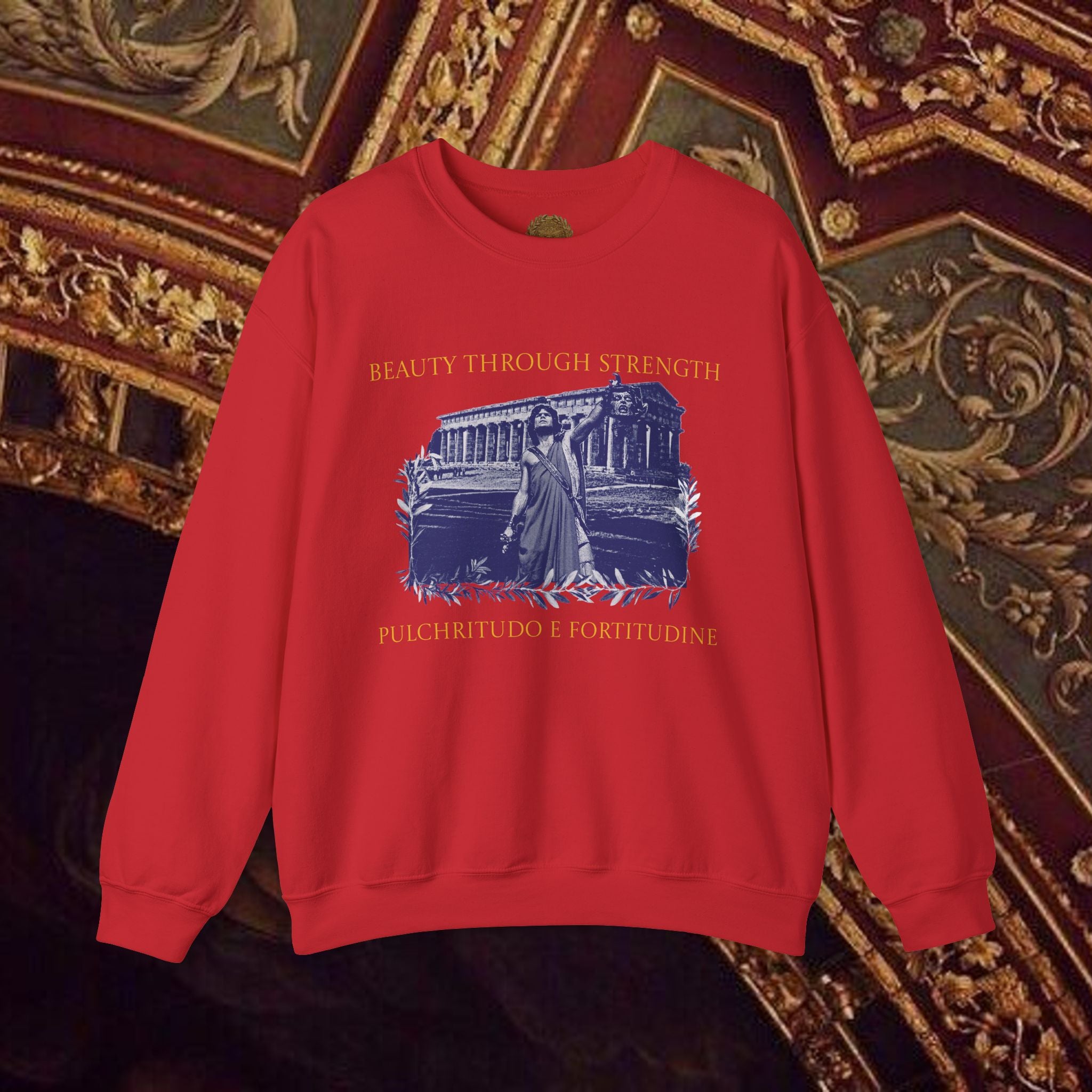 The Hero's Victory Classically-Themed Cotton Graphic T Sweatshirt