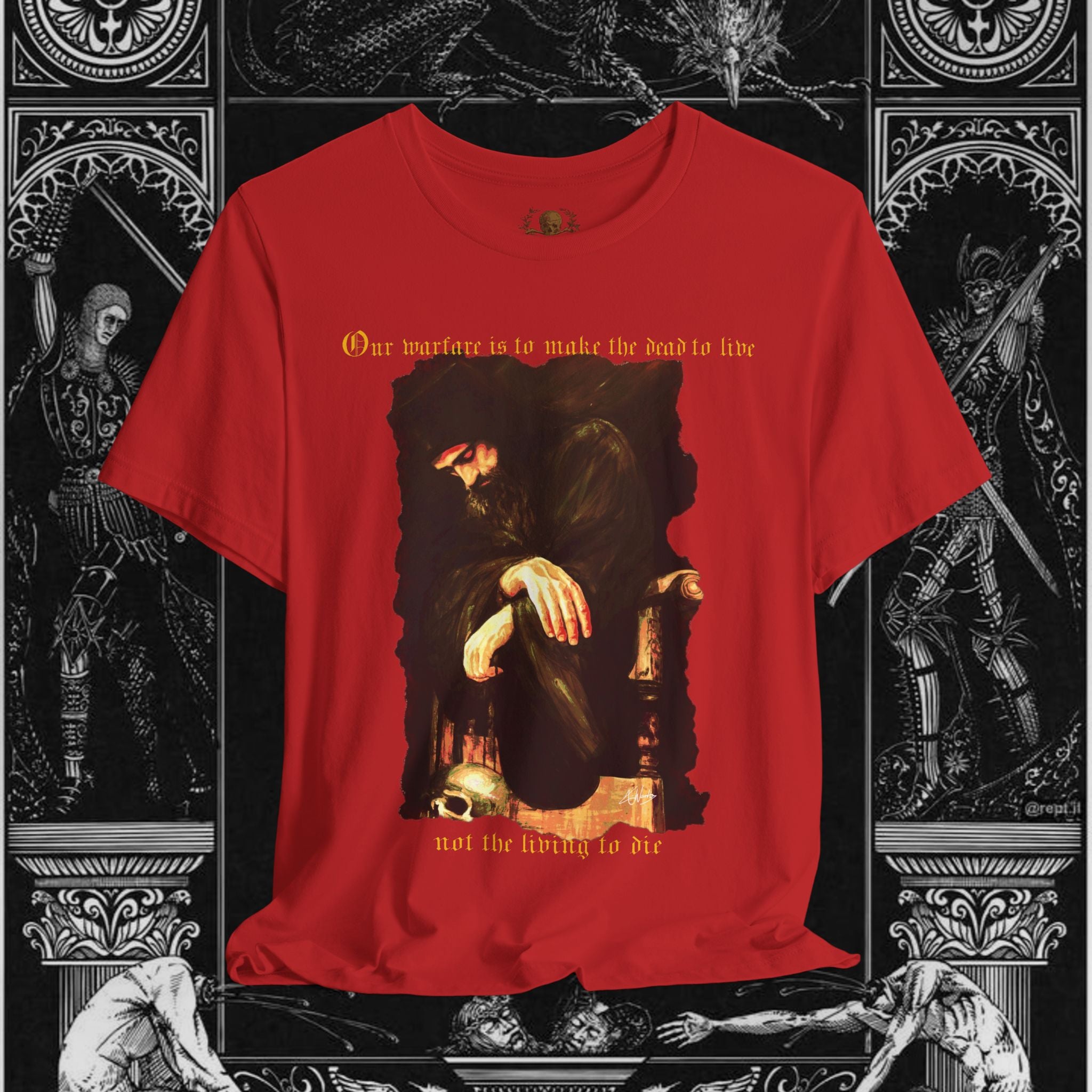 Man's Memento Medieval Fantasy Graphic T Shirt