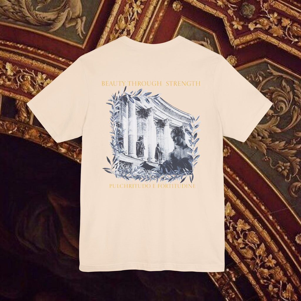 Beauty Through Strength Classically-Inspired Cotton Graphic Shirt Back Version